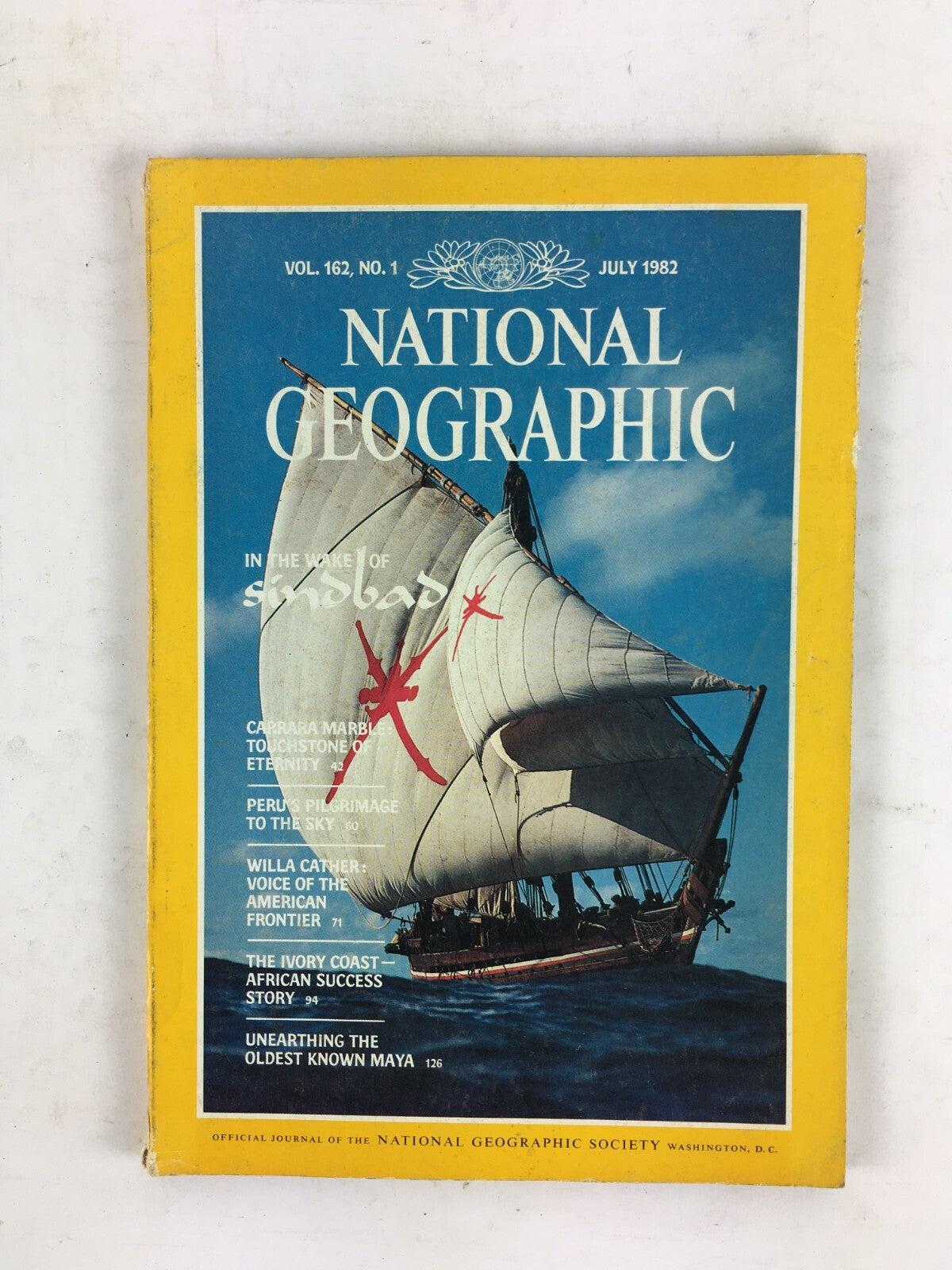 July 1982 National Geographic Magazine In the wake of Sindbad Willa Cather