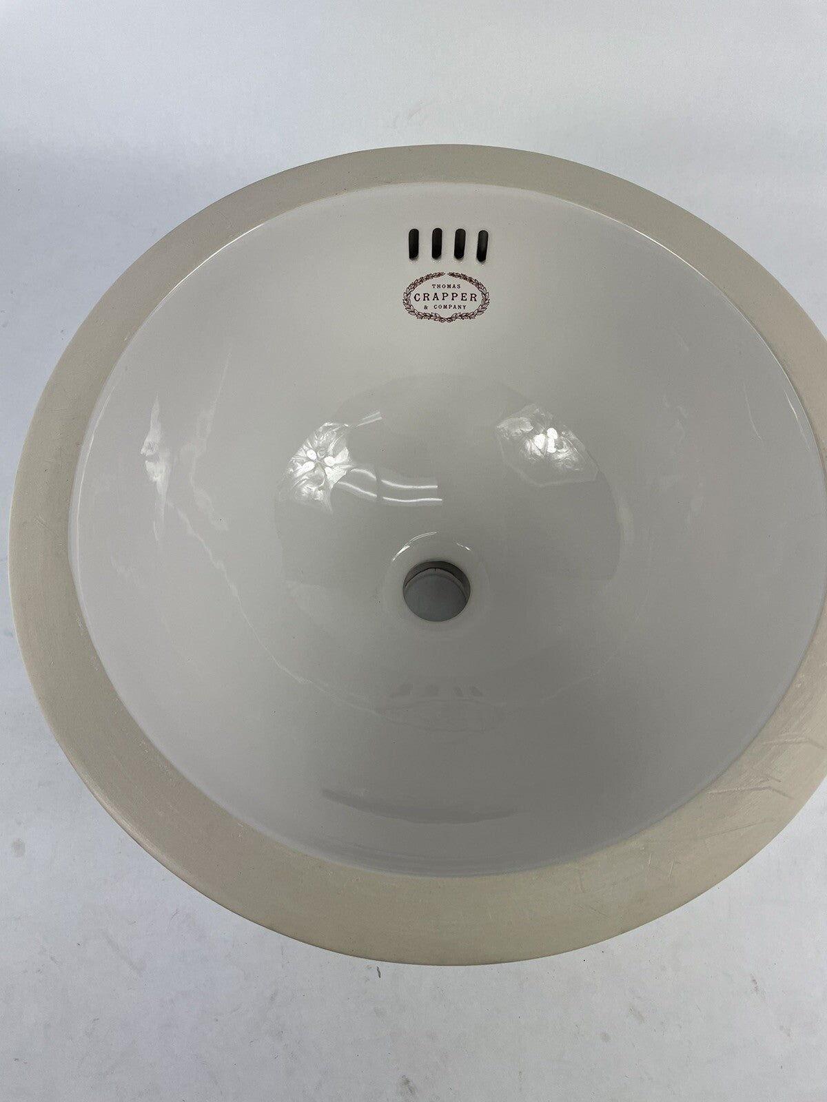 Thomas Crapper round undermount vanity basin white bathroom sink lavatory bowl