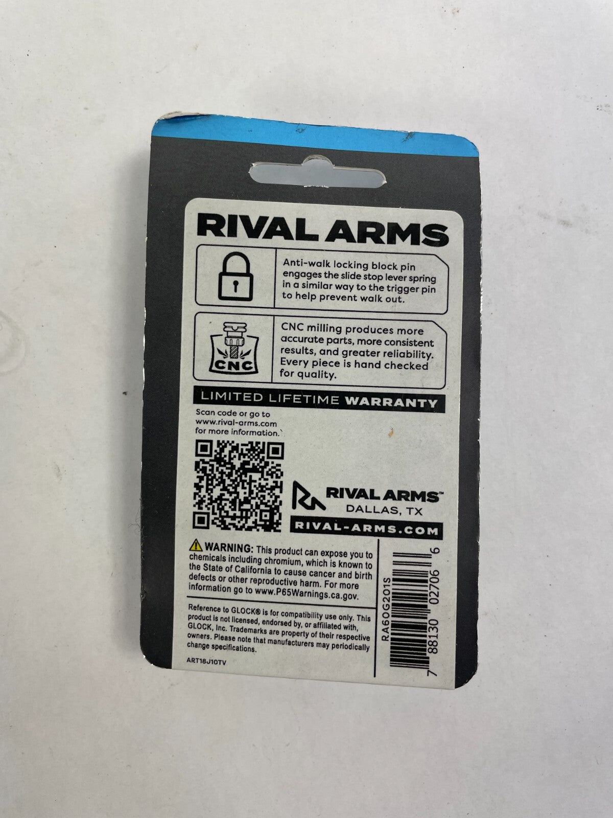 Rival Arms Frame Pin Kit Fits 4th Gen Models 17-4PH Stainless RA60G201S