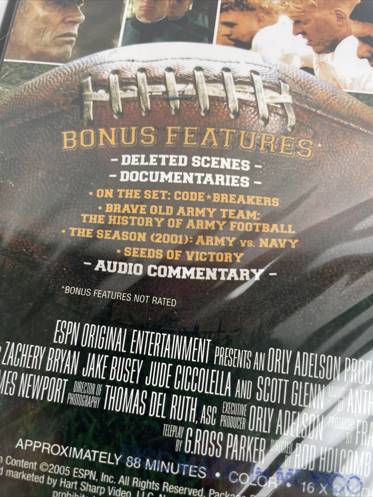 CODE BREAKERS DVD Zachery Bryan, Jake Busey, Scott Glenn, ESPN, Army, West Point