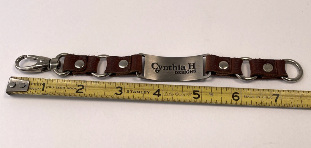 Cynthia H Designs Brown Leather Bracelet Dream Message Inspirational Jewelry NOS