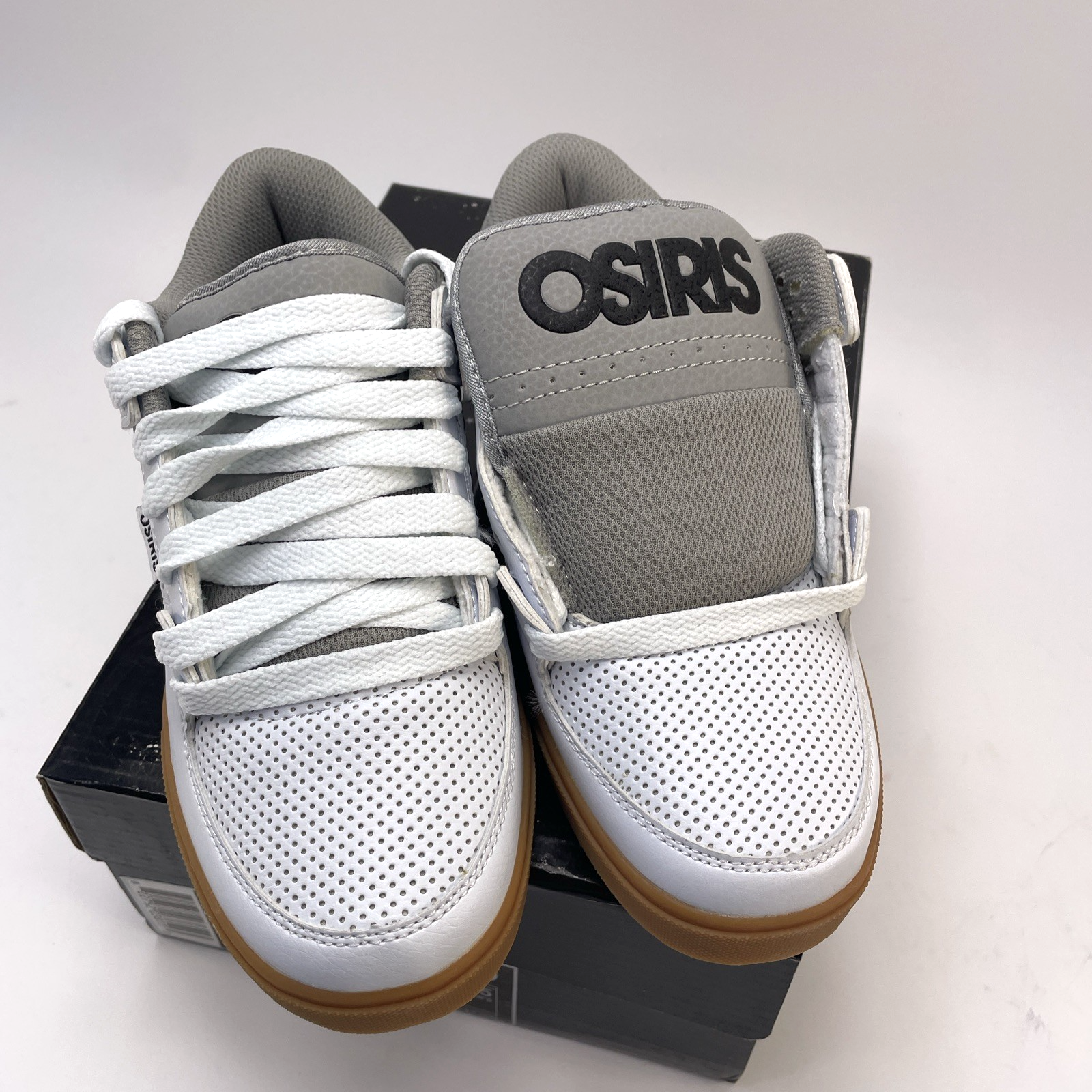 Osiris Shoes Mens " Protocol " Size 6.5 White Grey Gum Low Top Sneakers UK 5.5
