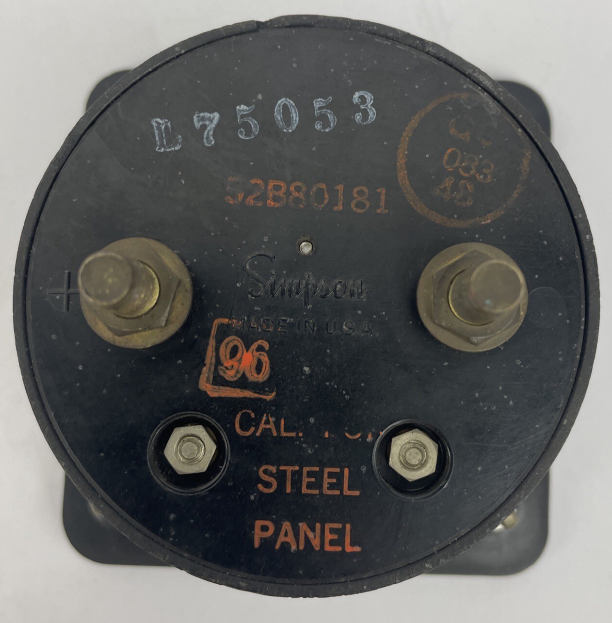 Vintage Simpson Motorola Electric Co. 0-100 Milliamperes DC Panel Meter USA MADE