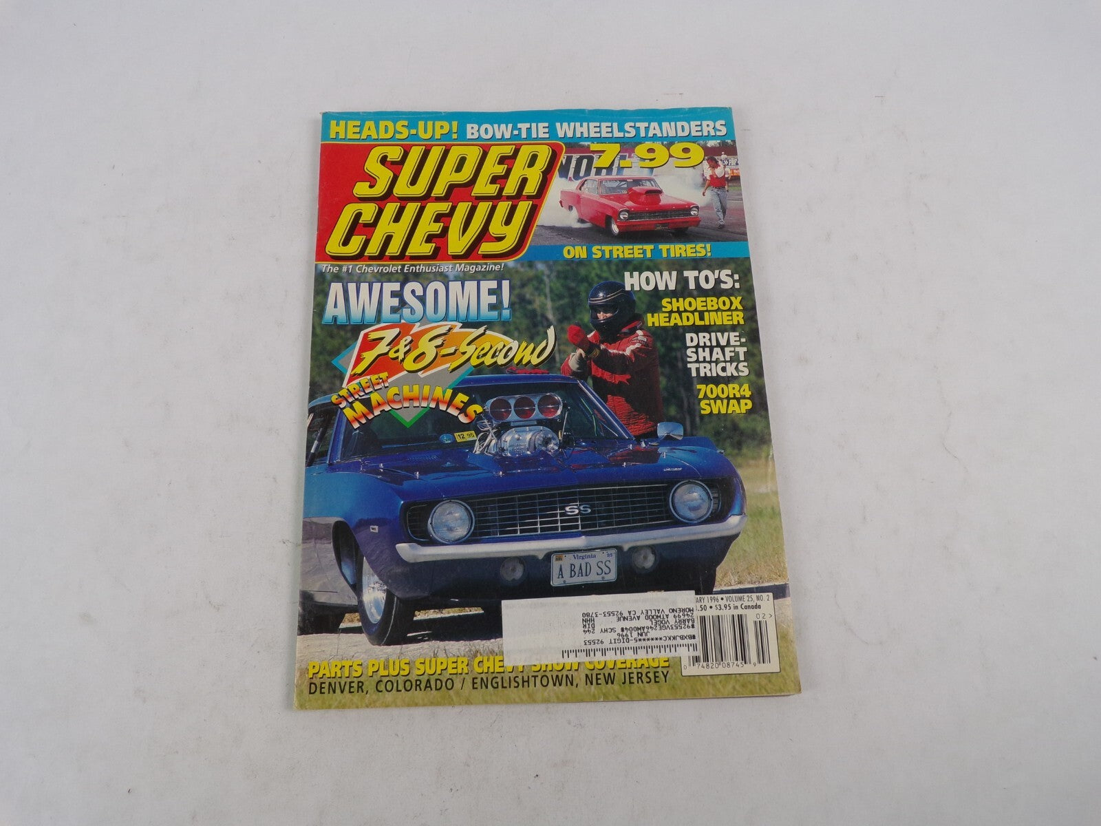 January 1996 Muscle Machines Magazine Awesome! 7&8-Seconds Street Machines Heads