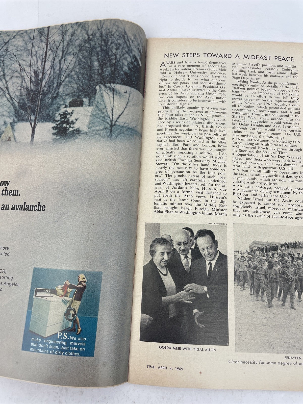 Apr 4 1969 Time Magazine Dwight Eisenhower Death - Viet Cong Mideast Peace VGC