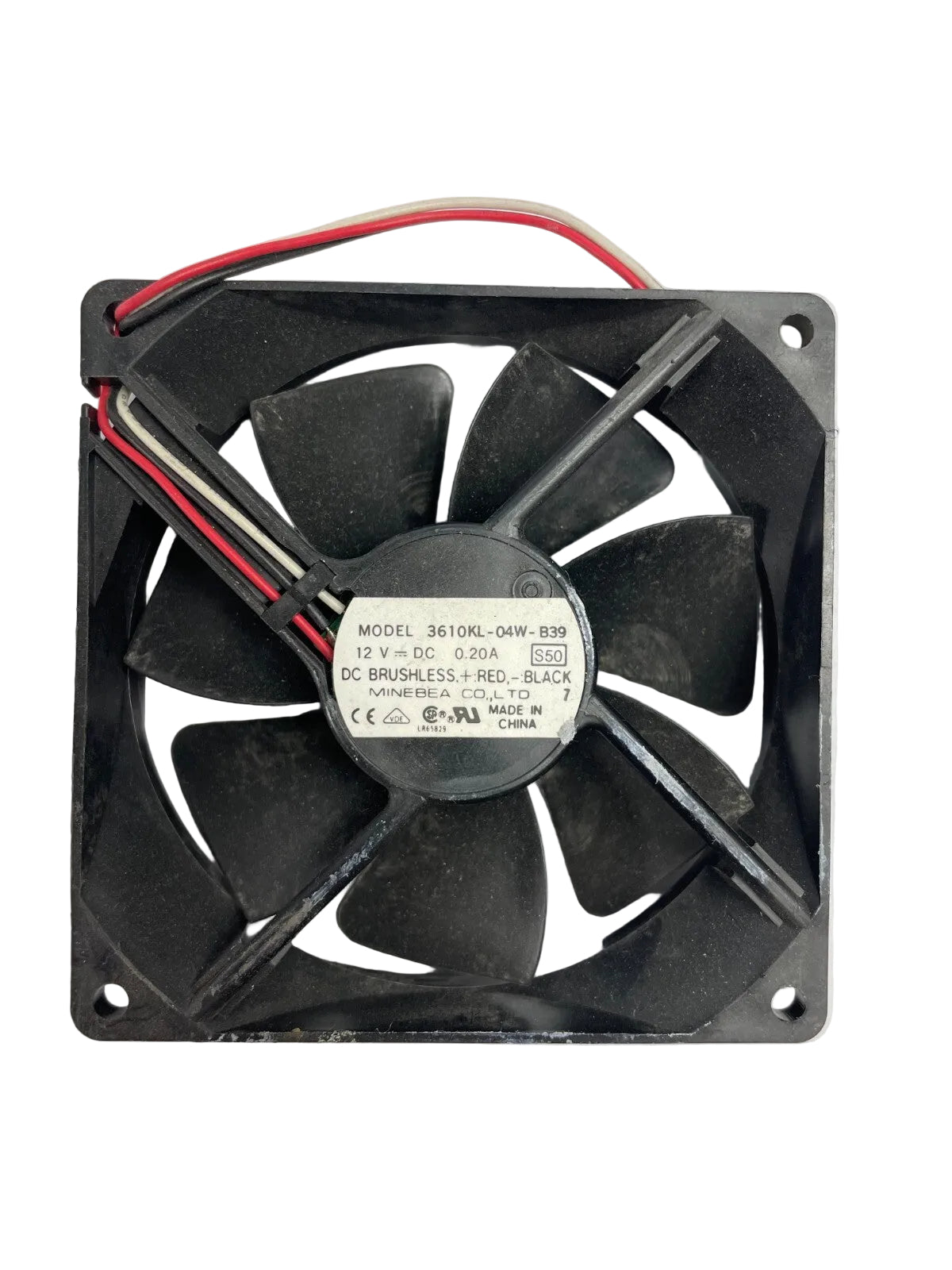 RJ DC Brushless 3610KL -04W - B39 Minebea DC 12/V 2 - Wire CPU Cooling Fan