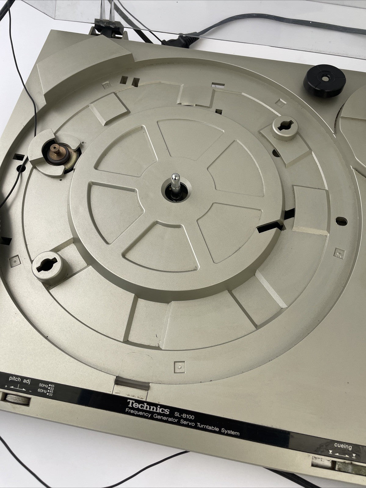 Technics SL-B100 Turntable w Audio Technica TC150EP Stylus For Parts or Repair