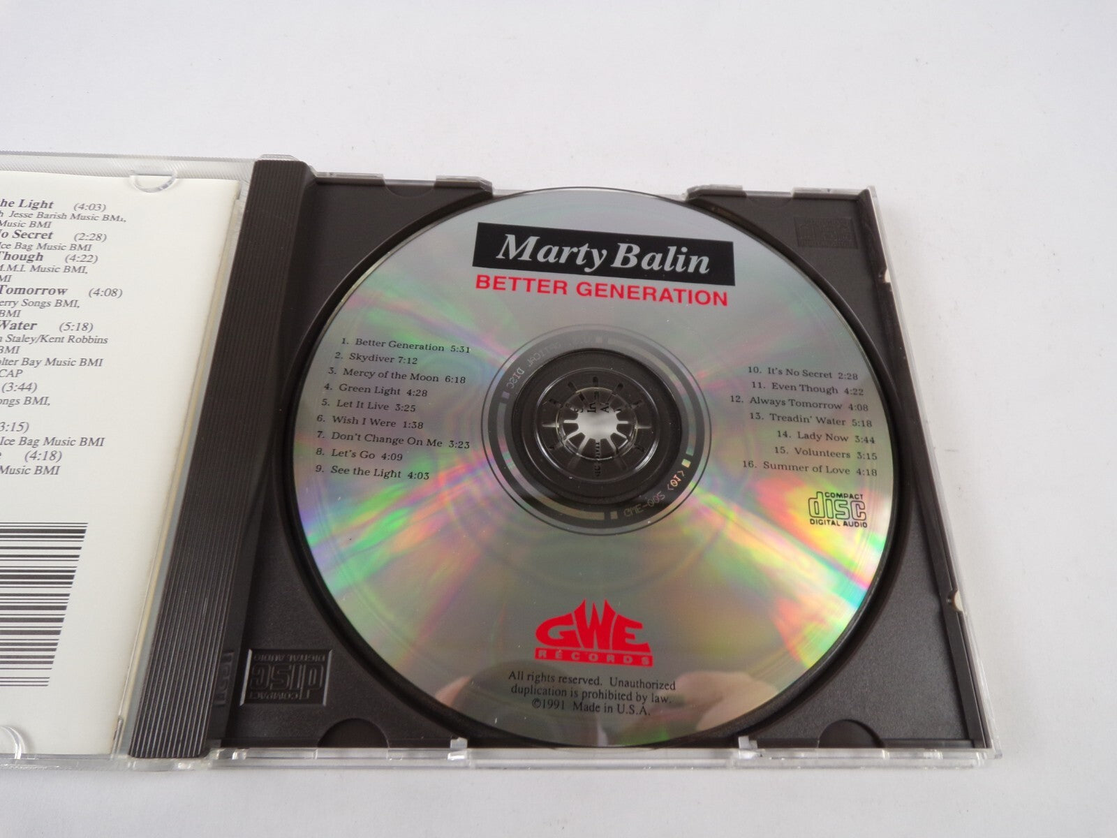 Marty Balin Better Generation Better Generation Skydiver Let It Live CD#21