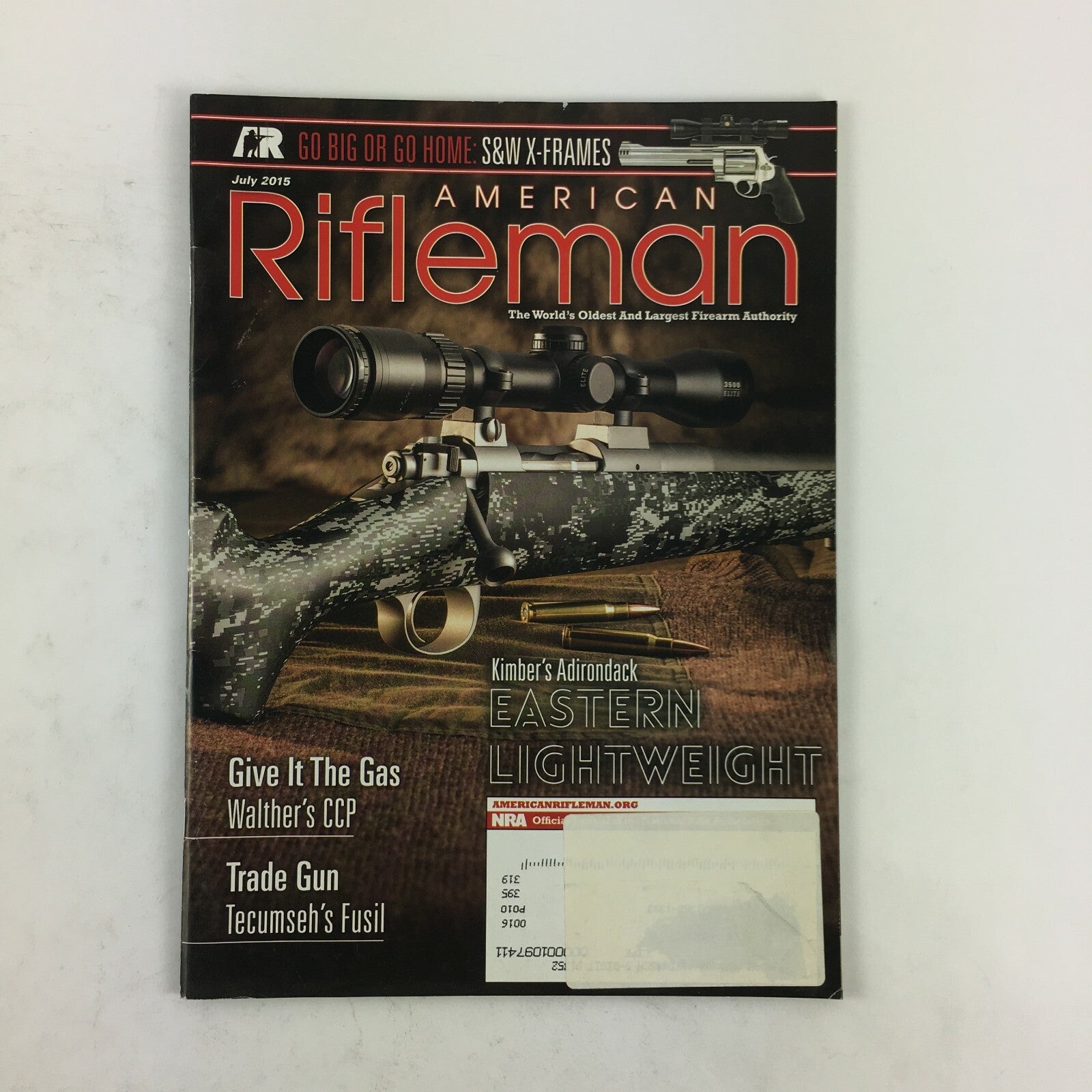 July 2015 American Rifleman Magazine Kimber's Adirondack Eastern Light  Weight