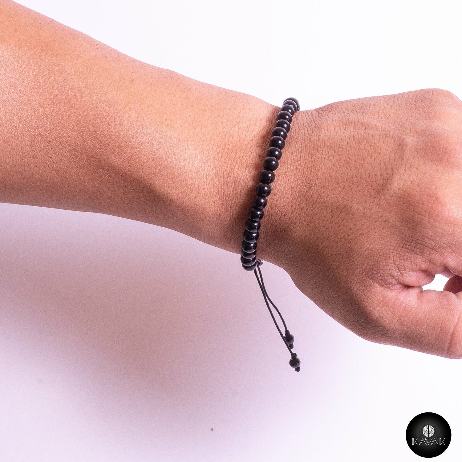 Kavak - Handmade Onyx Beads Adjustable Men's Bracelet