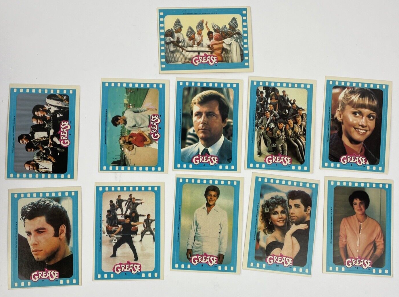 1978 Topps GREASE Movie Series 1 Trading Card Complete Set 1-66 w 11 Stickers