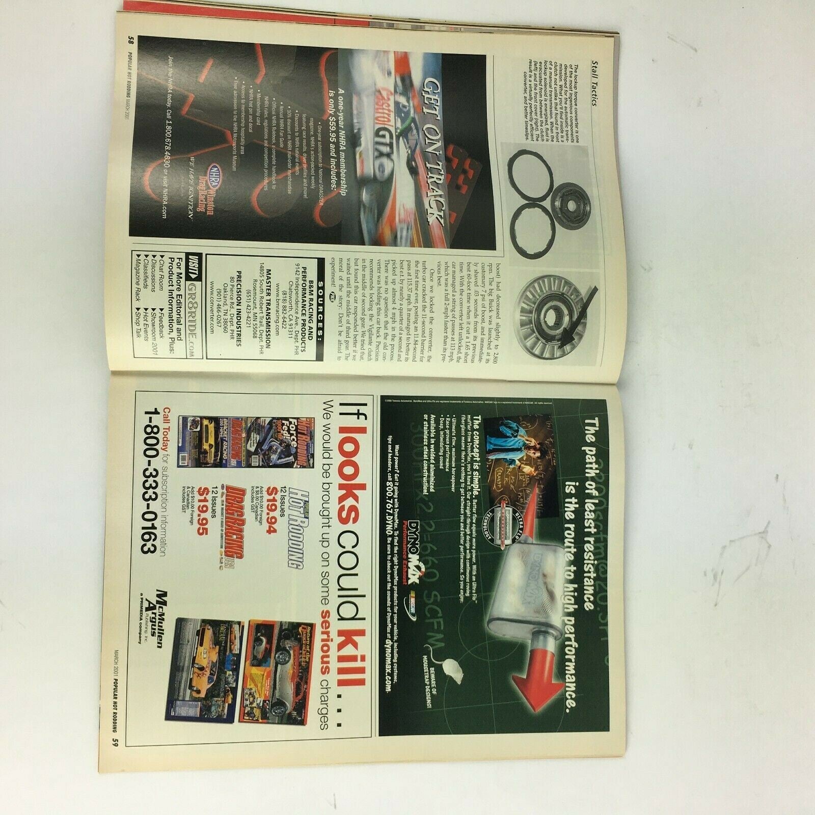 March 2001 Hot Rodding Magazine Stand On It! Blowers Dominate Street Legal's Big