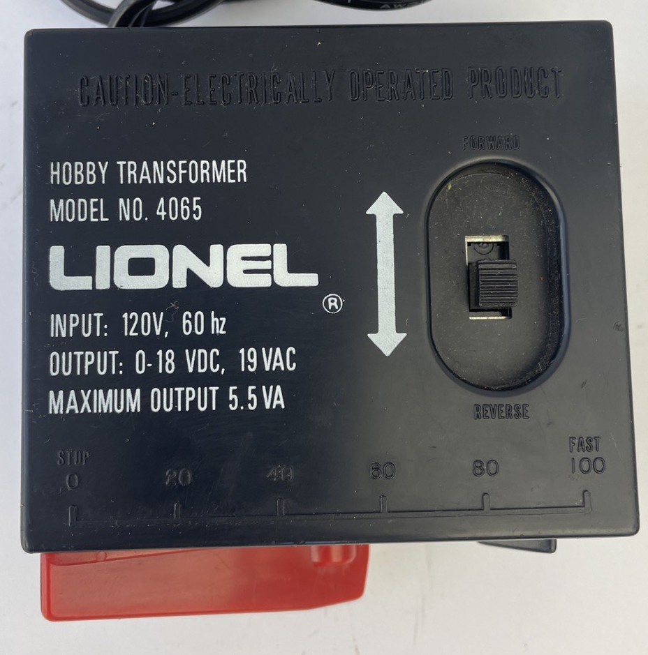 Lionel Corp. Hobby Transformer Model 4065 USA Railroad Model Trains  AC DC 120V