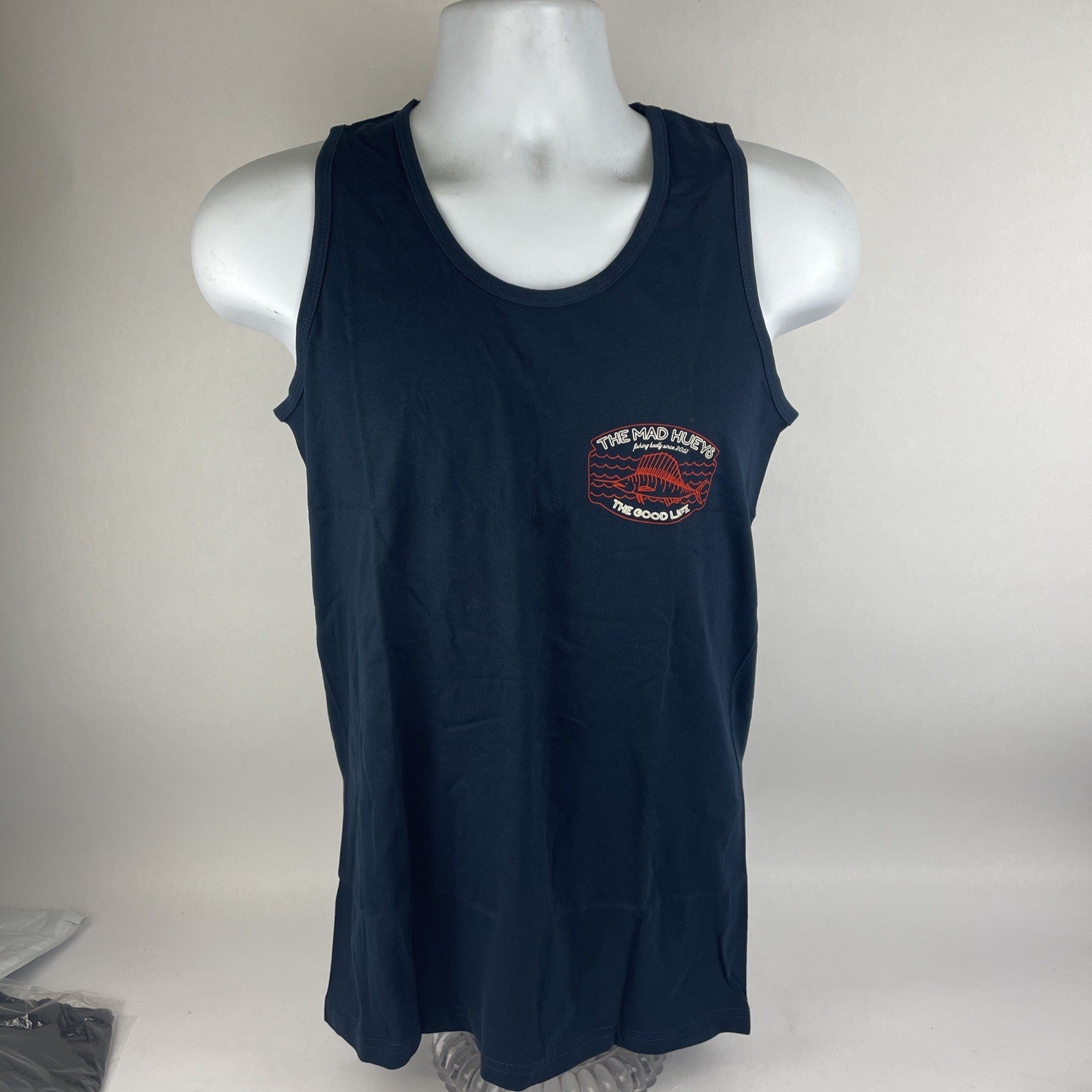 Lot of 2 x NEW Original THE MAD HUEYS Fishing True Mates Tank Top T-Shirt Small