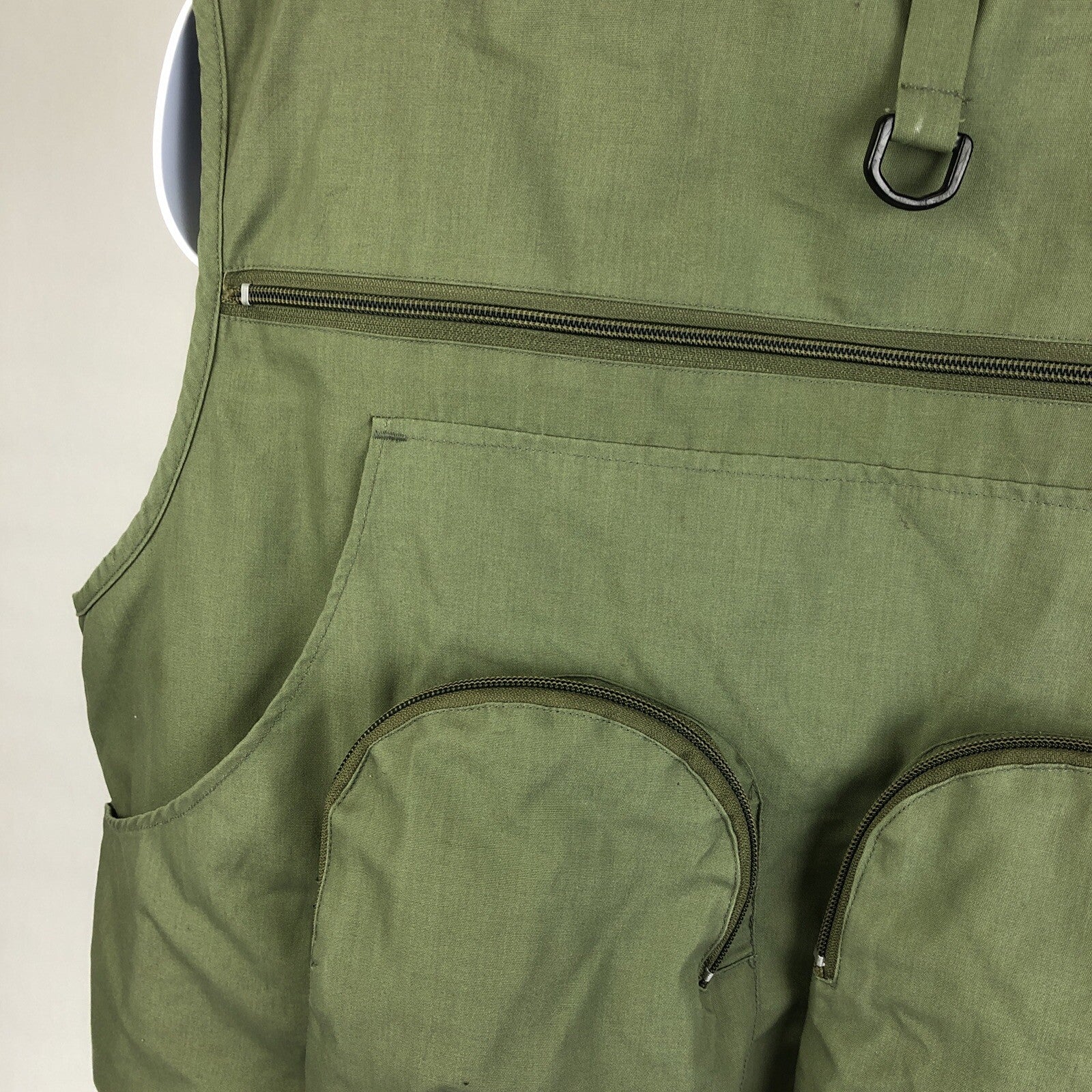 Pacific Fly Group Pro fly fishing vest olive green large with multiple storage pockets