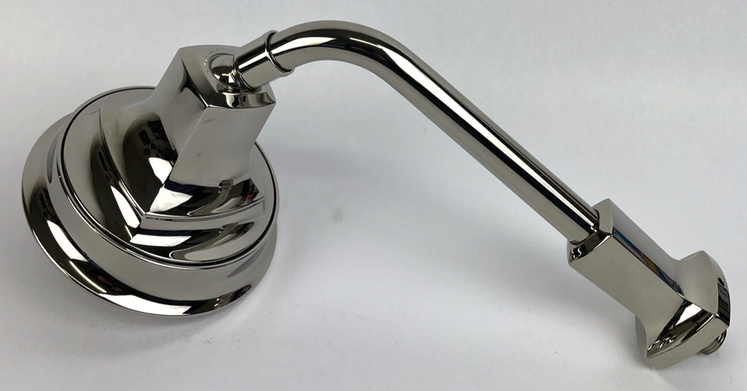 Kohler polished nickel 6 inch shower head with 10 inch shower arm