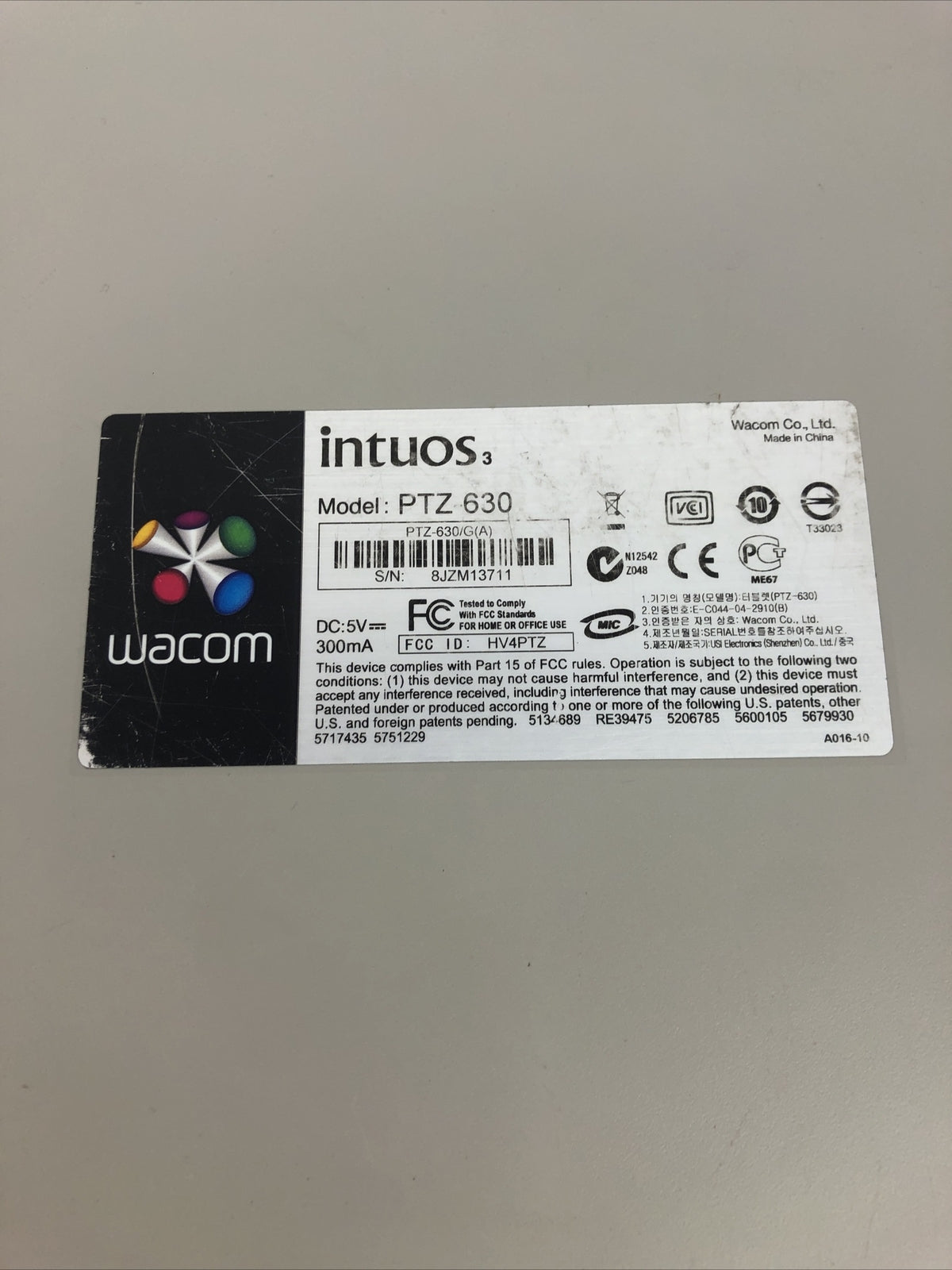 Wacom Intuos3 USB Graphics Tablet, PTZ 630 Tablet Only NO PEN - VGC LOOK