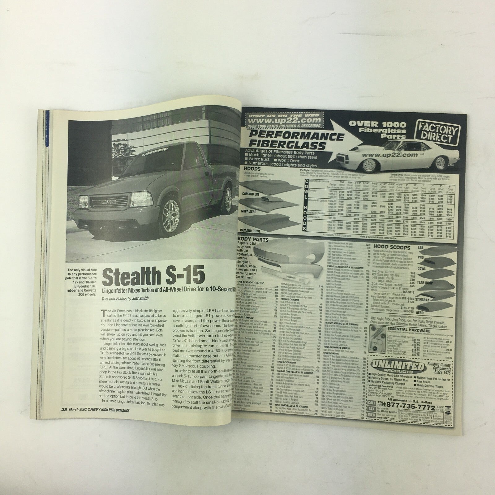 March 2002 Chevy High Perfomance Magazine Big-Blocks vs Small-Blocks Dolar com..
