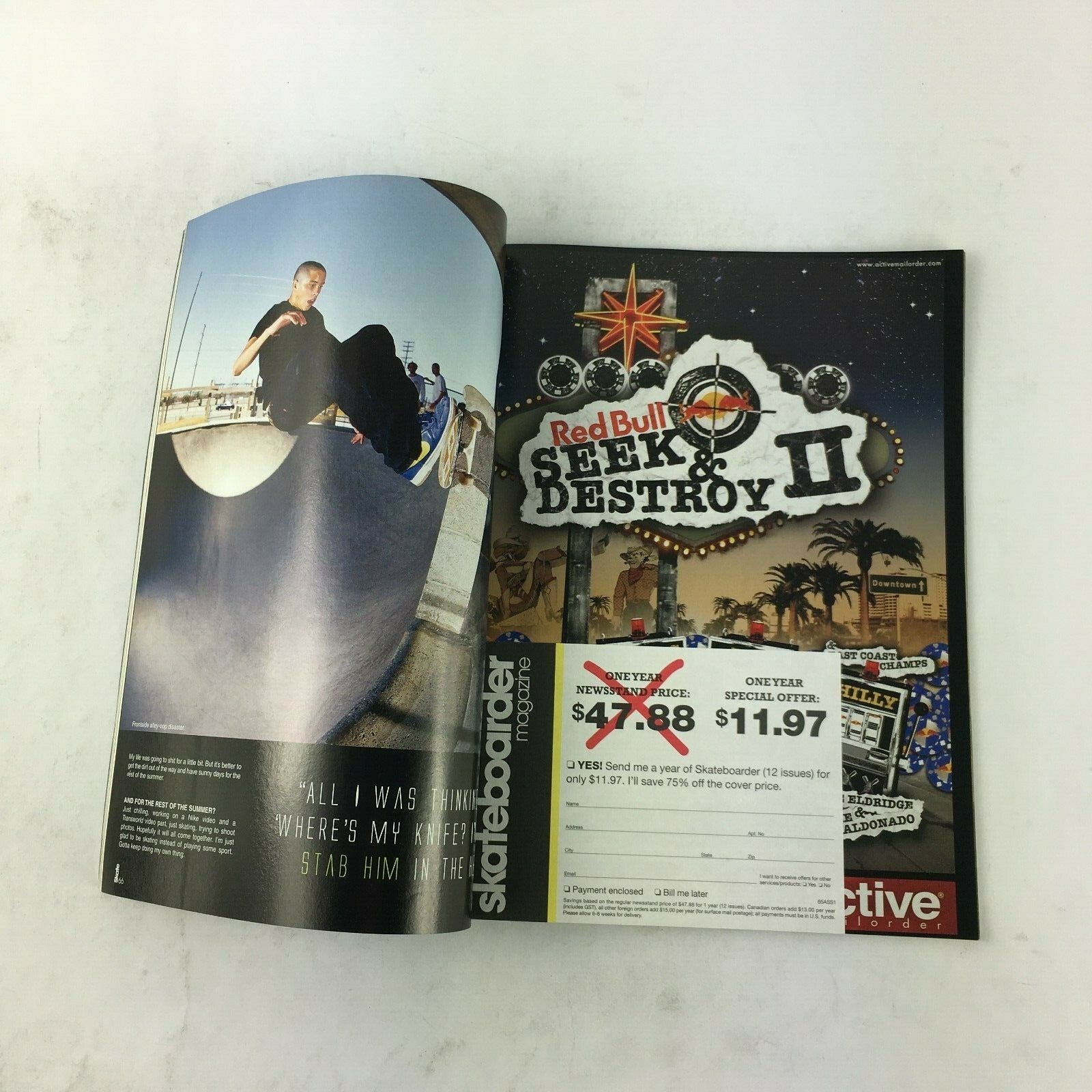 November 2005 Skateboarder Magazine featuring Wild West Showdown, Chris Miller, and Clint Peterson.