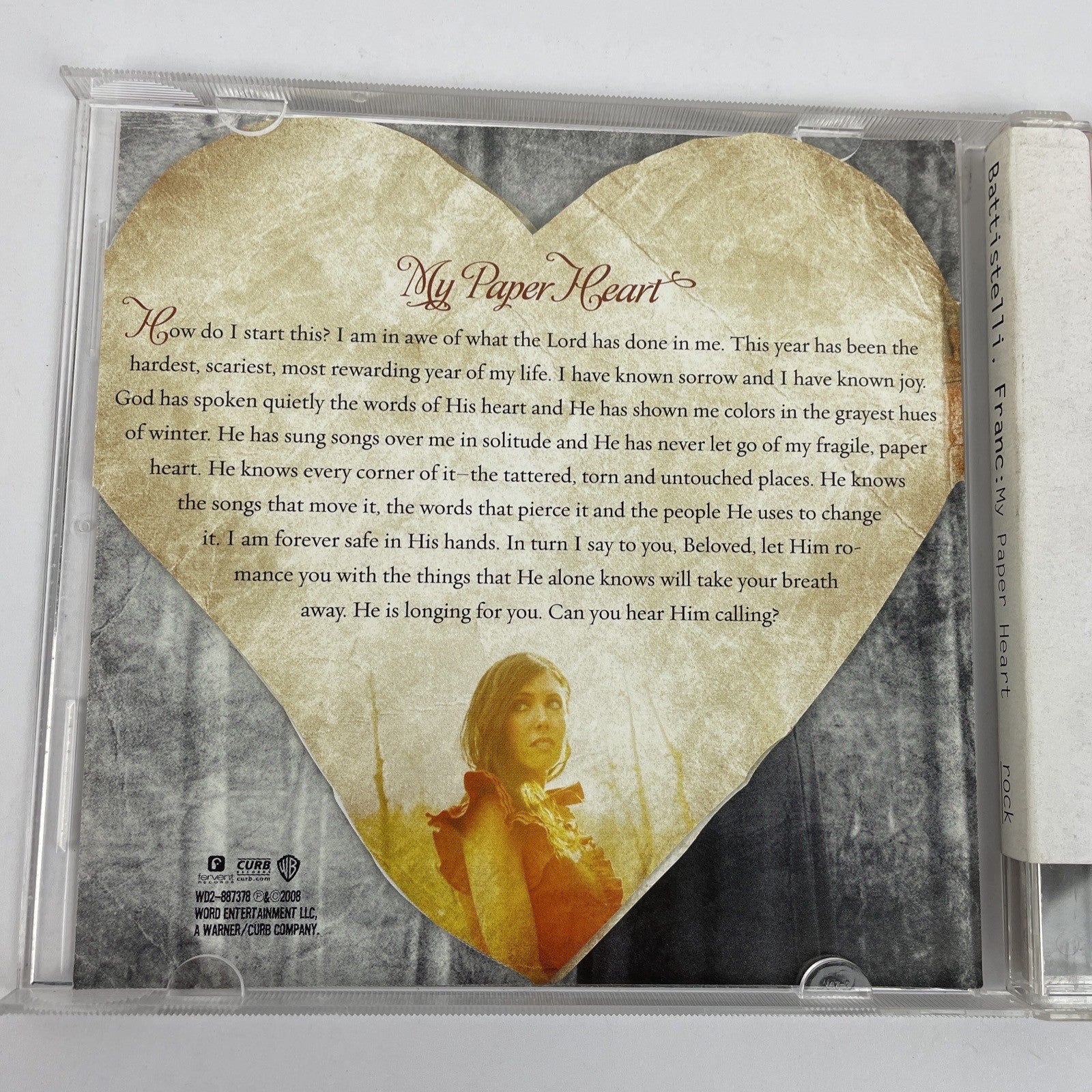 My Paper Heart by Francesca Battistelli (CD, Oct-2008, Word Distribution) Mint 3