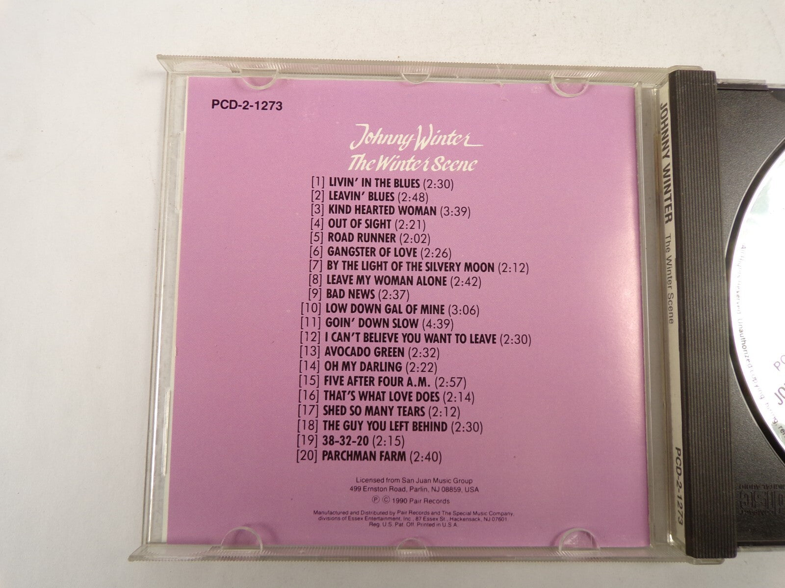 Johnny Winter The Winter Scene Out Of Sight Bad News 38-32-20 CD#53