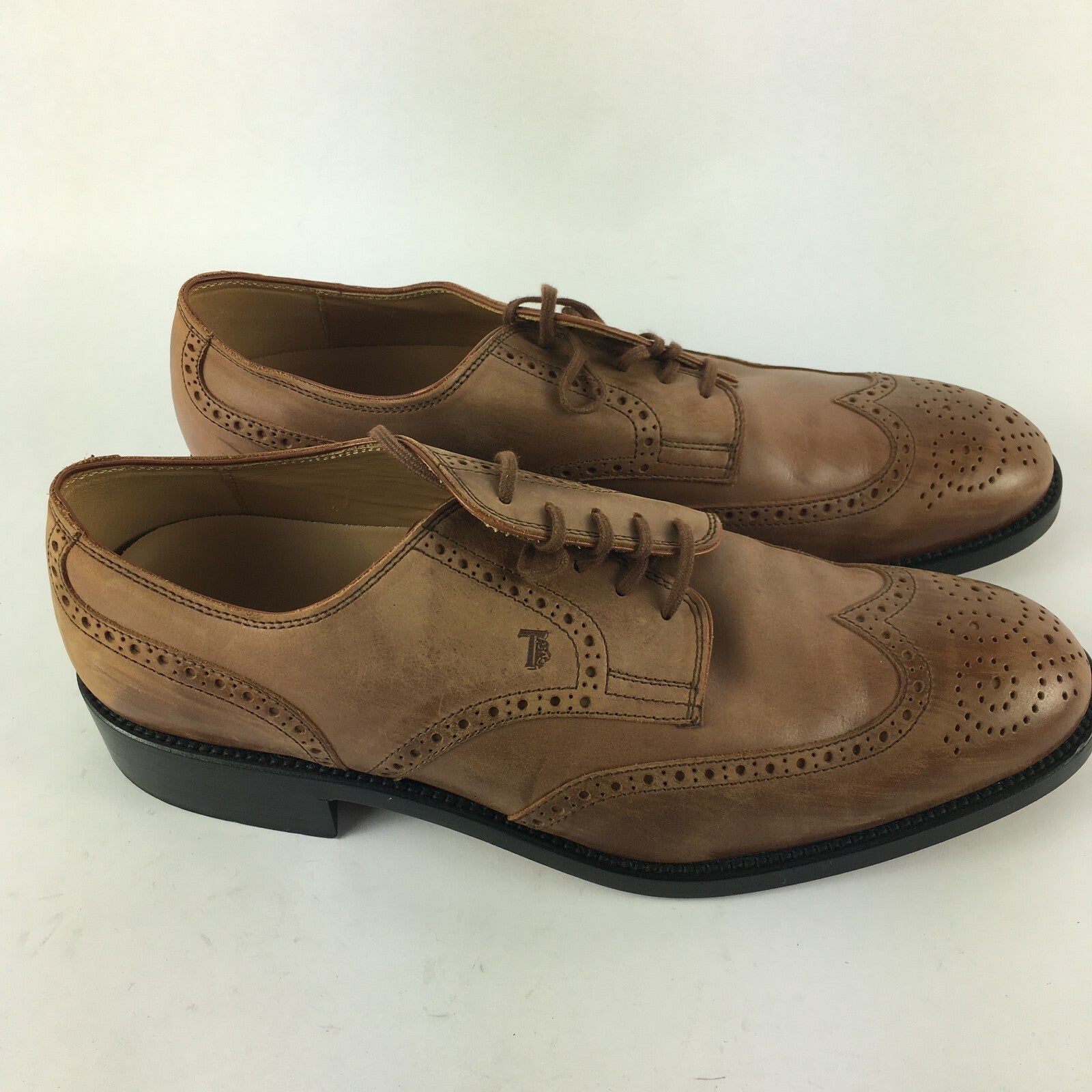 Genuine Tods's Italy Stylish Brogue Style Brown Shoes for Men Size 10½ 
