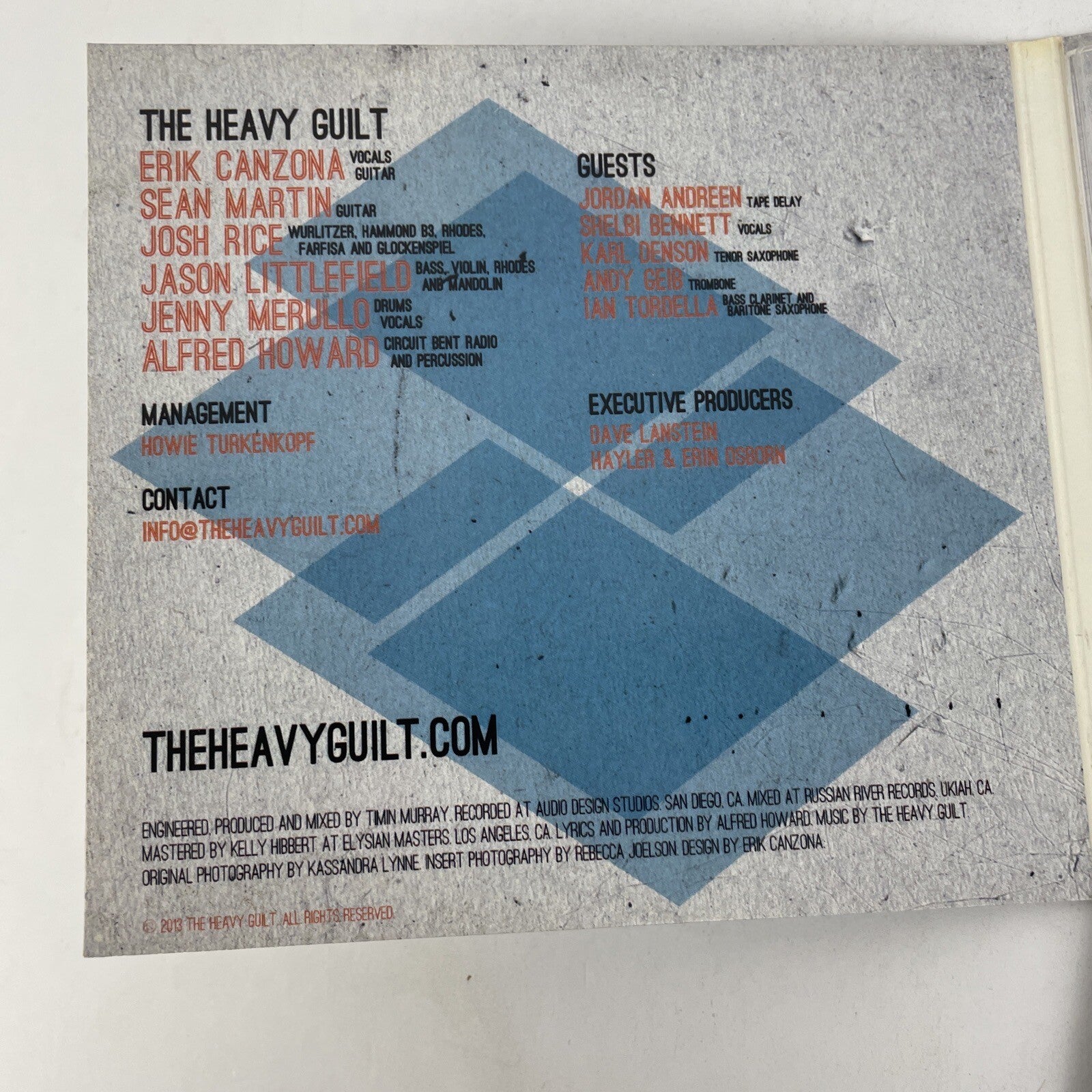 The Heavy Guilt -  Self Titled LP - Digital Audio CD 2013 - MINT CONDITION