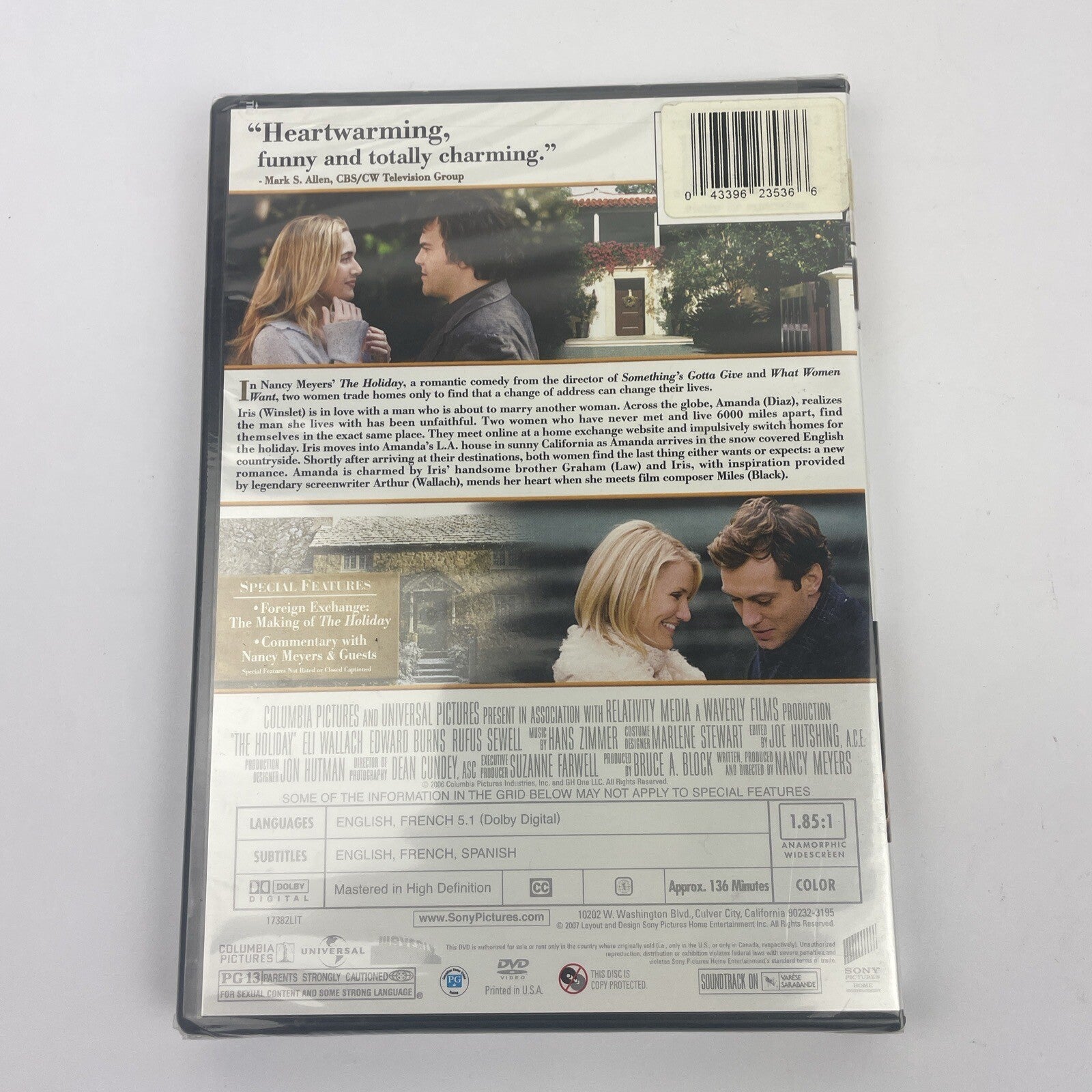 The Holiday DVD | Cameron Diaz Jack Black Jude Law Kate Winslet - Brand New