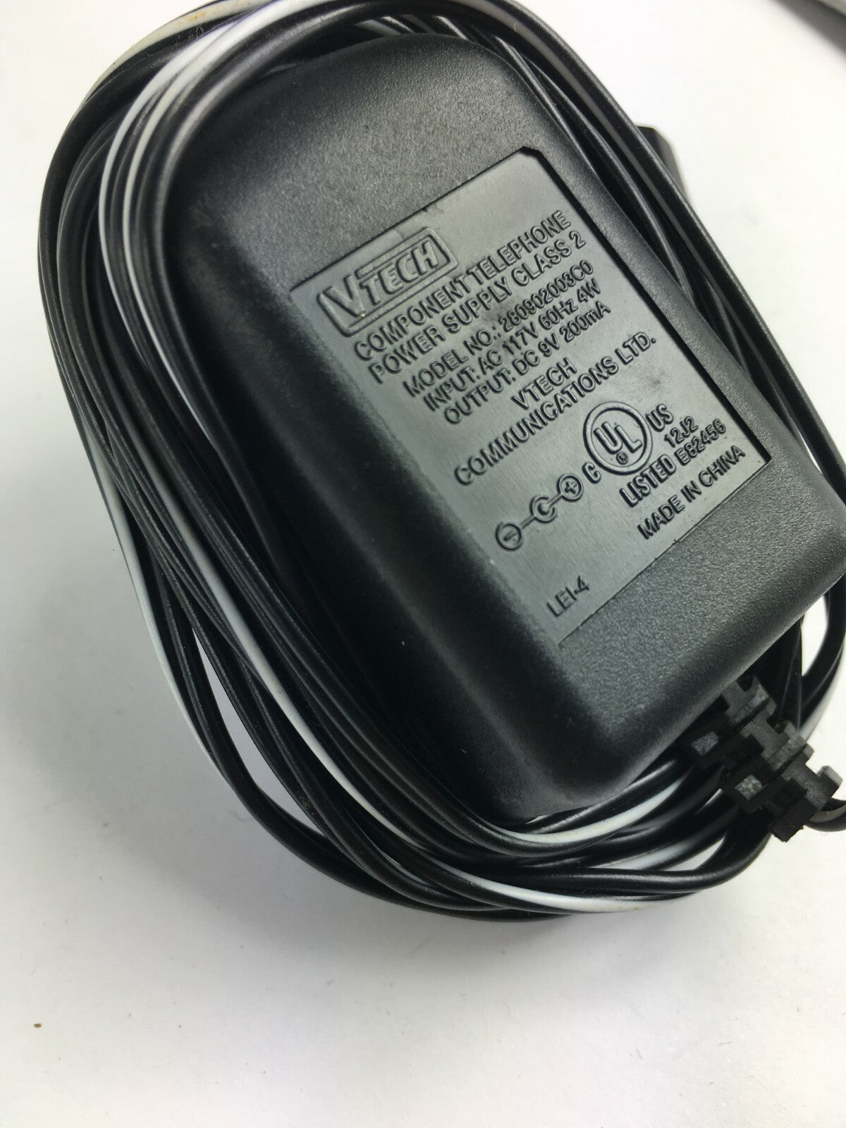 Genuine VTech 280902003C0 Output 9V 200mA Class 2 Power Supply Adapter A16