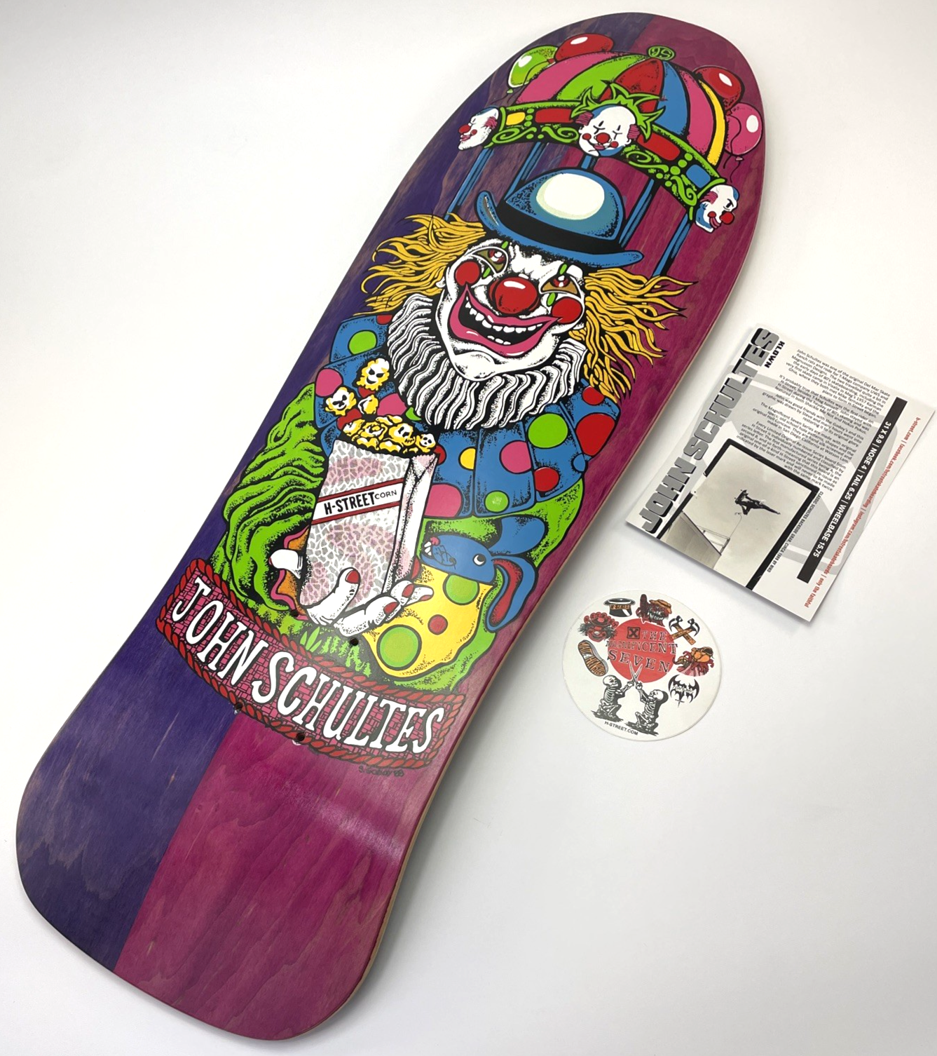 John Schultes A Series Clown H-Street Skateboard Deck Limited Edition #07 of 136