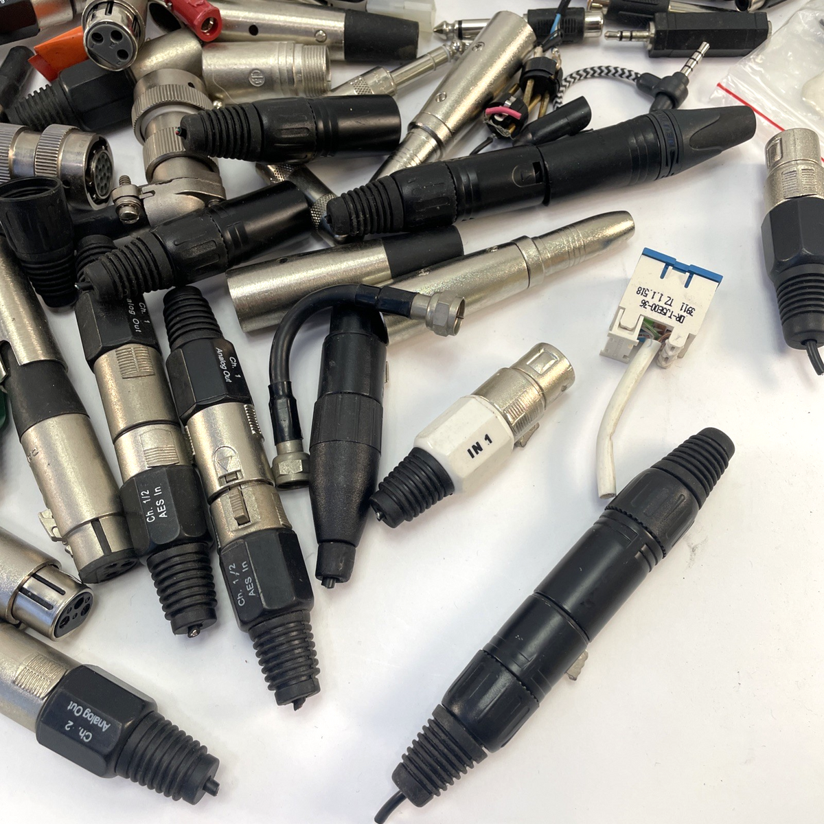Lot 1/4" 3.5m Mono Stereo XLR Terminals Speaker Jack Connector Audio Adapter RCA
