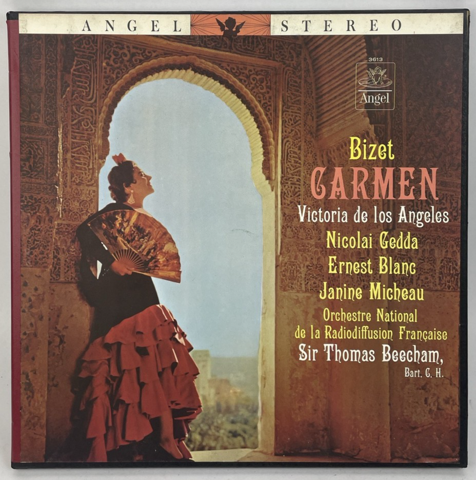 Bizet Carmen Victoria de Los Angeles Gedda Blanc Beecham 3 - LP Boxed Angel 3613