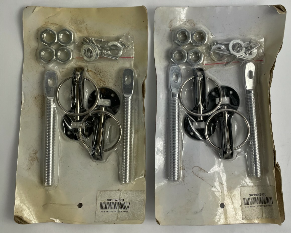 2 x Bonnet Hood Lock Latch Kit Silver HS25901-BK Lot of 2