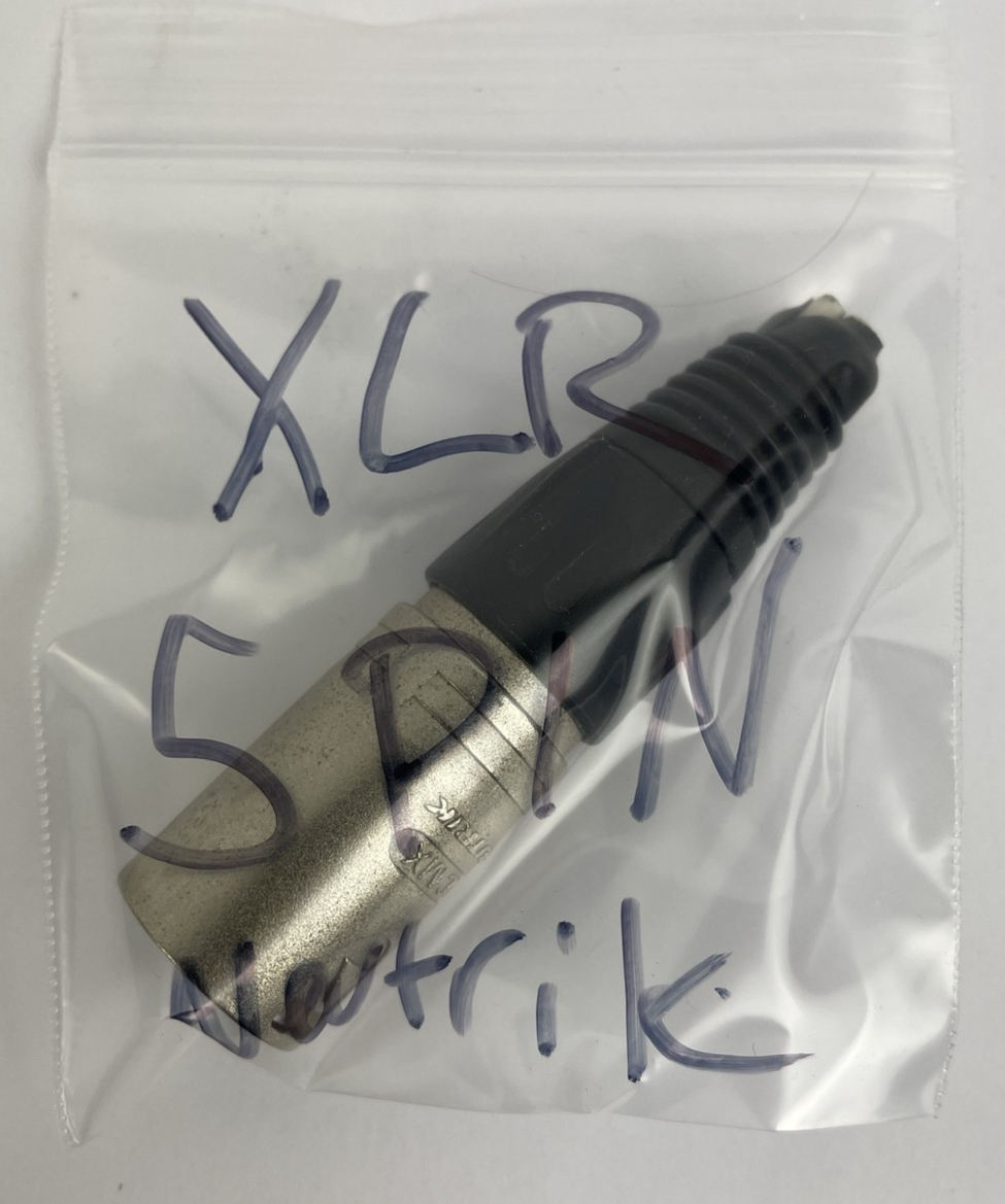1 x OEM Neutrik NC*MX  XLR 5-pin Inline Connector Silver Contacts Male