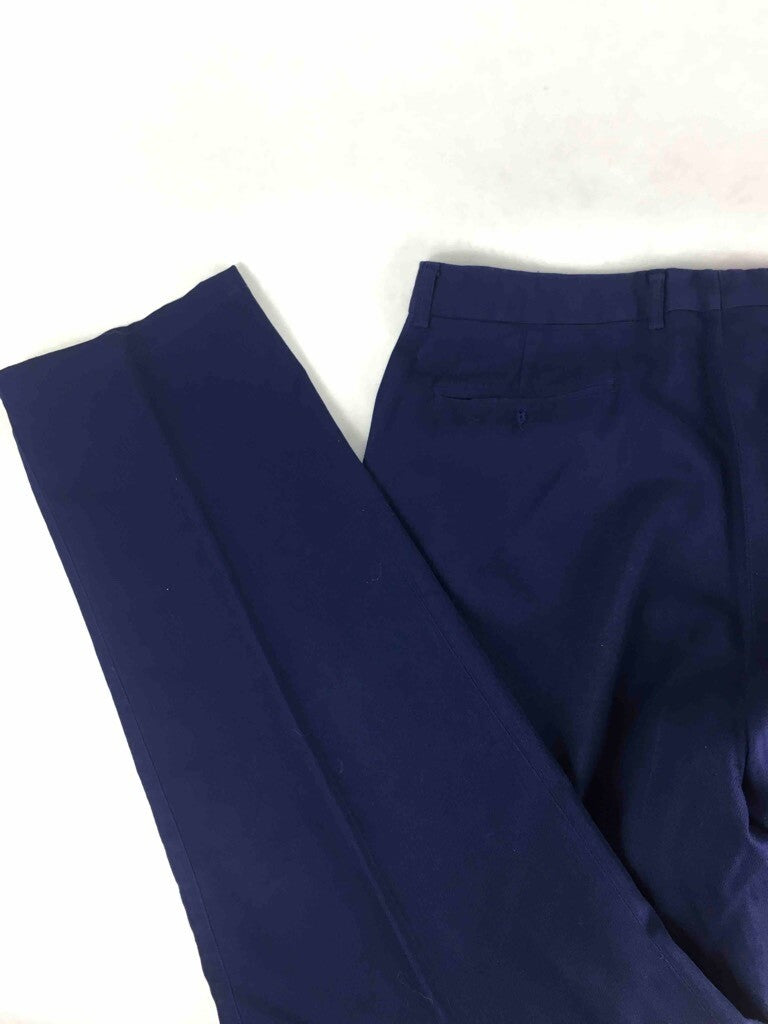 Iceberg Gilmar Mens Dress Pants Blue Flat Front Pockets Zip-Fly Cotton 54 X 33