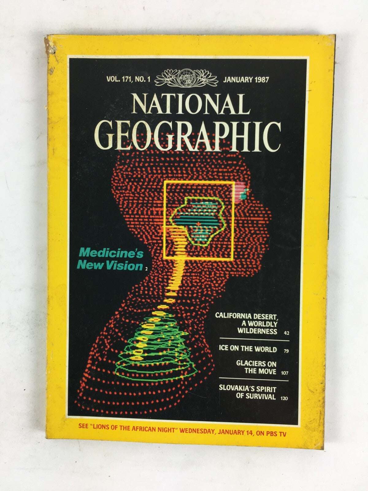 January 1987 NationalGeographic Magazine Mediciness New Vision Glaciers Slovakia