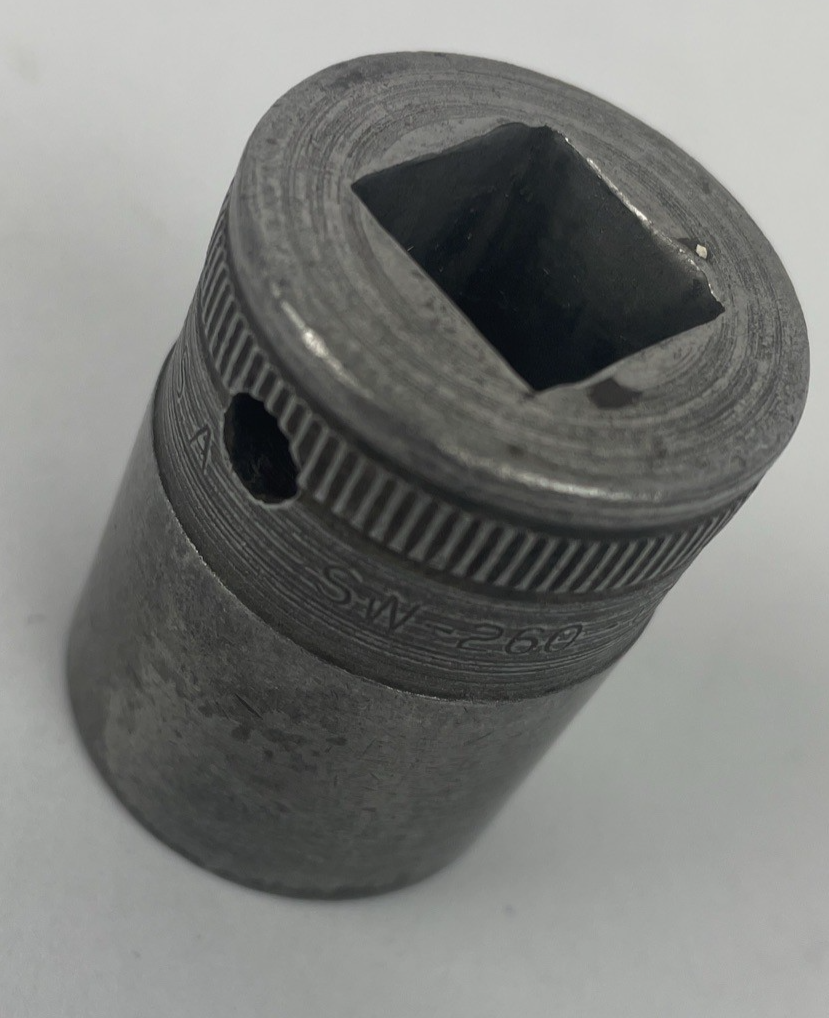 Snap On Vintage 1/2" Drive 13/16" 12PT Shallow Chrome Socket SW260 Made In USA
