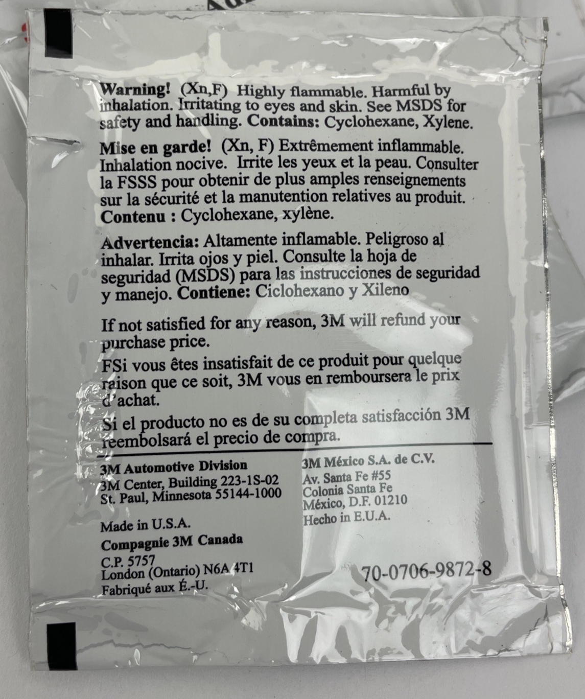 OEM 3M Scotch # 4298 Adhesion Promoter, 2.5cc sponge applicator- 5 pack