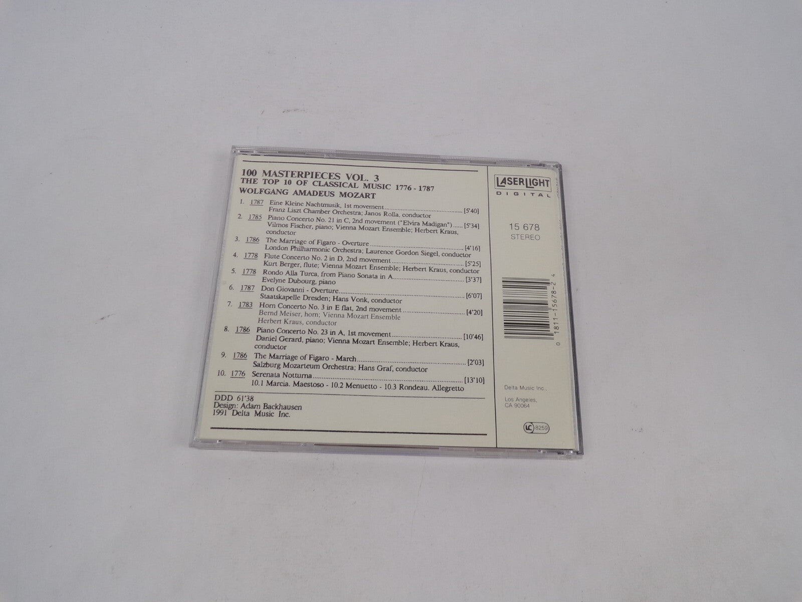Masterpieces The Top 10 Of Classical Music Eine Klene Nachtmusik Piano CD#69