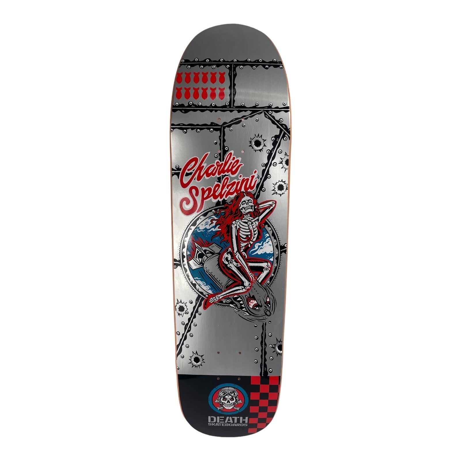 Death Skateboards Charlie Spelzini Pro 8.625-inch pool shape skateboard deck with free shipping.