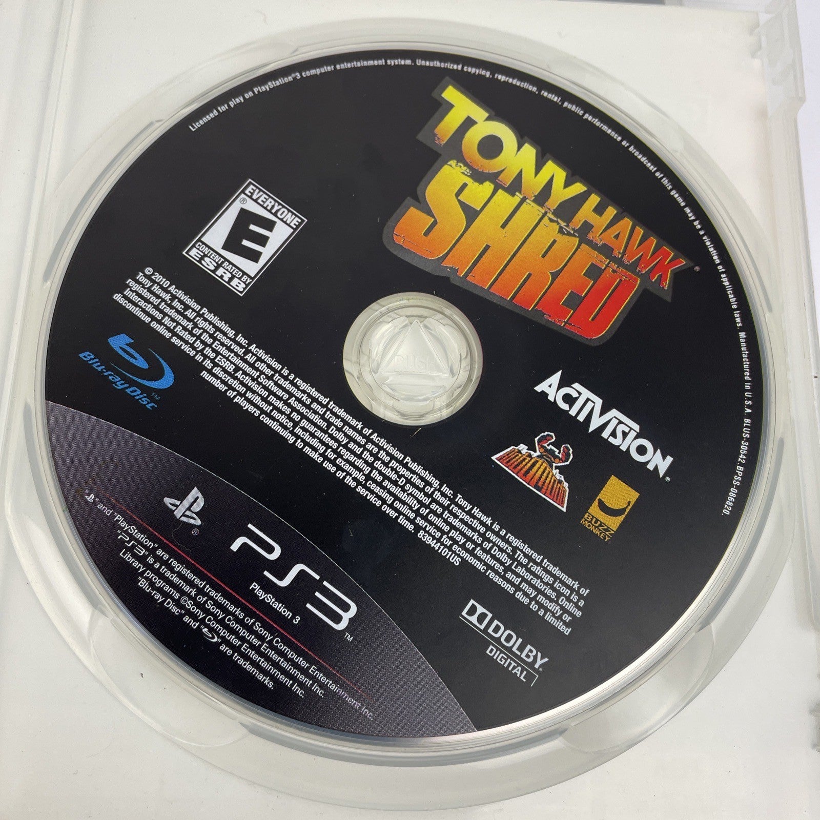 Tony Hawk Shred " Big Air " + Shaun White - Snowboarding PS3 PlayStation 3
