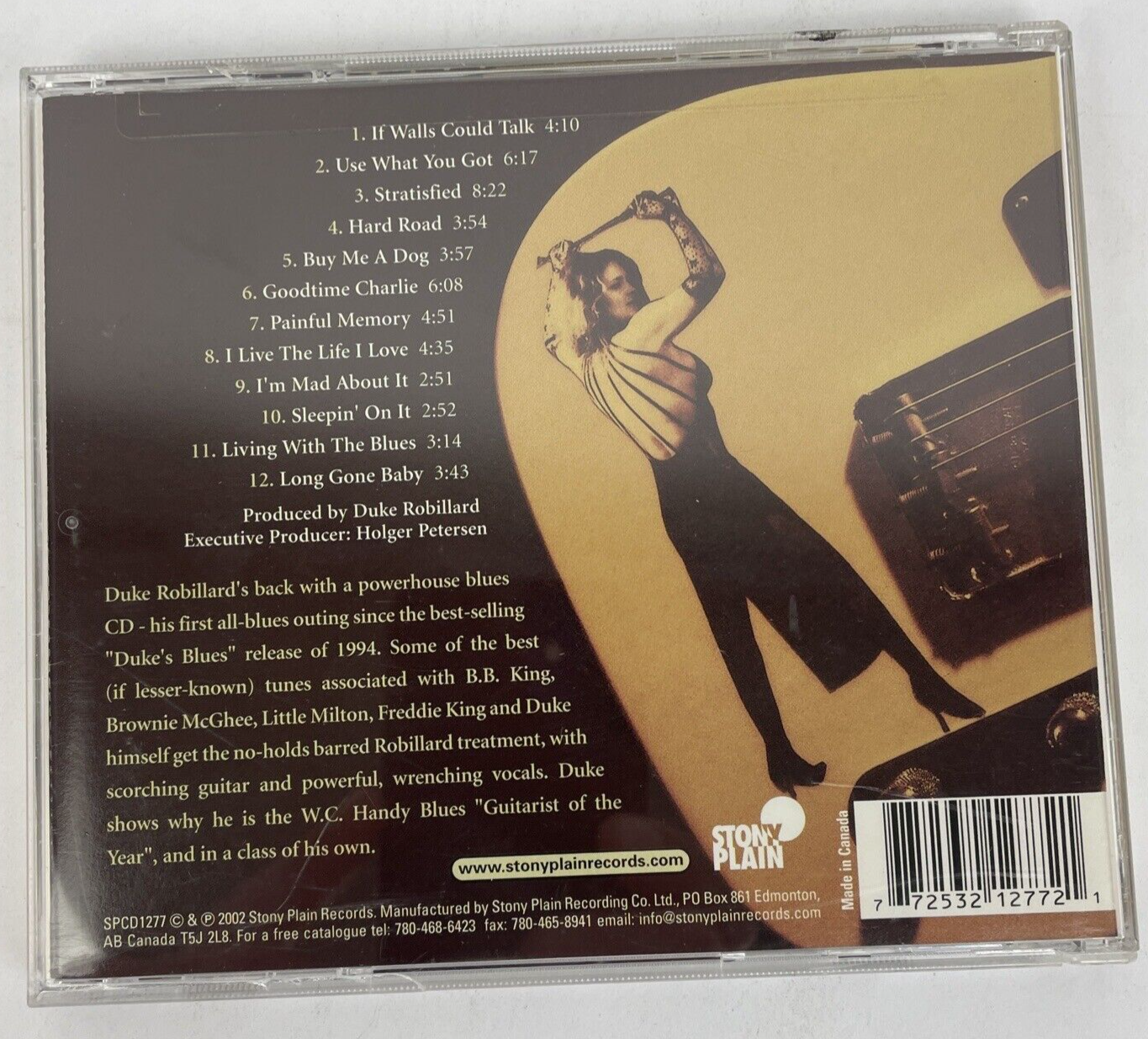Duke Robillard - Living with the Blues Music Digital Audio CD 2002 Sony Music