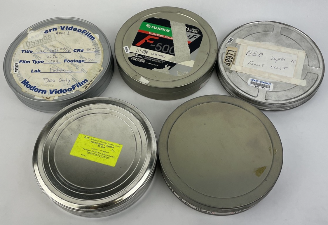 Vintage 35mm Empty Film Can Canister For Reel Storage Movie  Prop Etc Lot Of 5