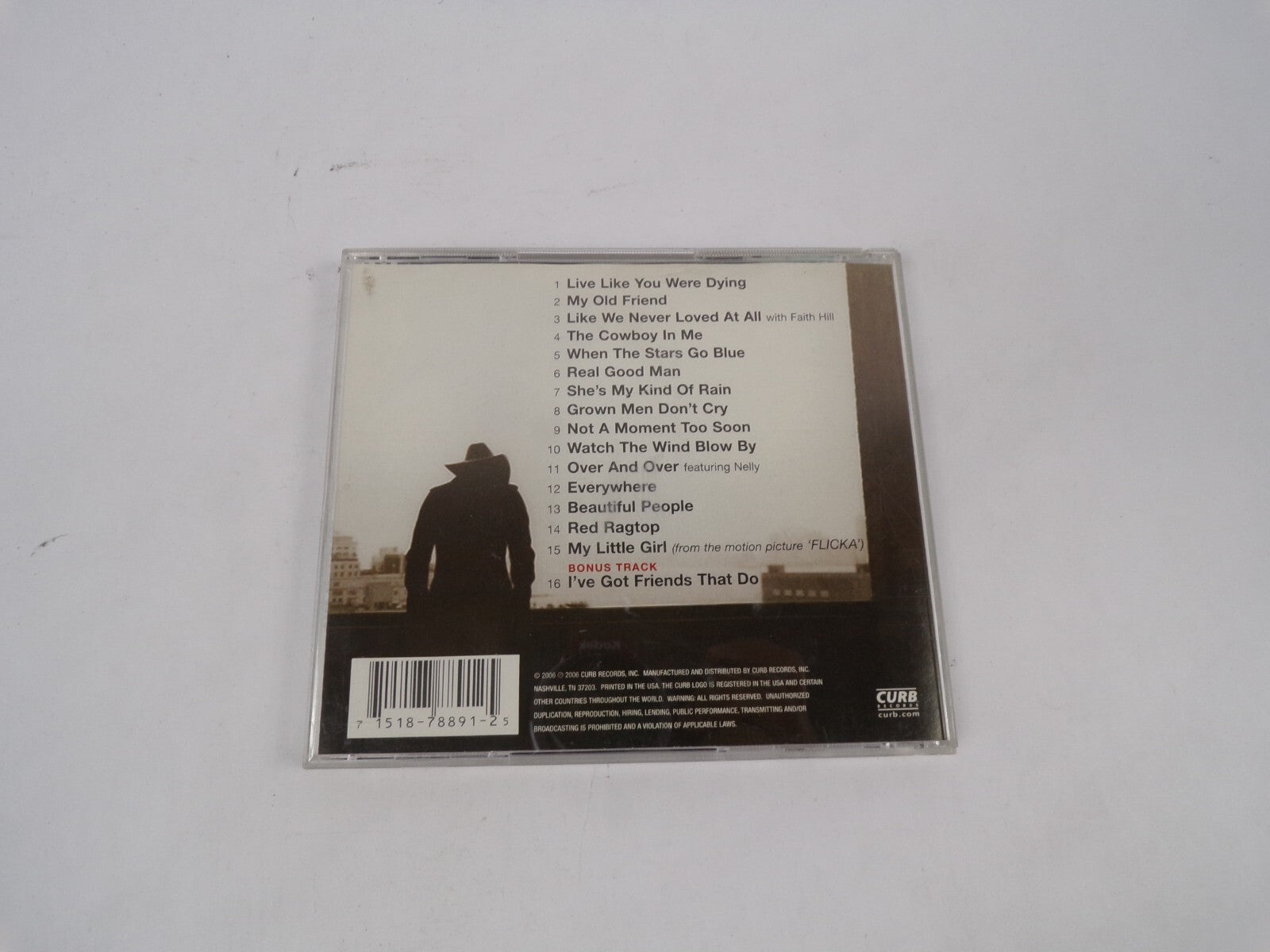 Tim Mc Graw Live Like You Were Dying My Old Friend Like We Never Loved At CD#67