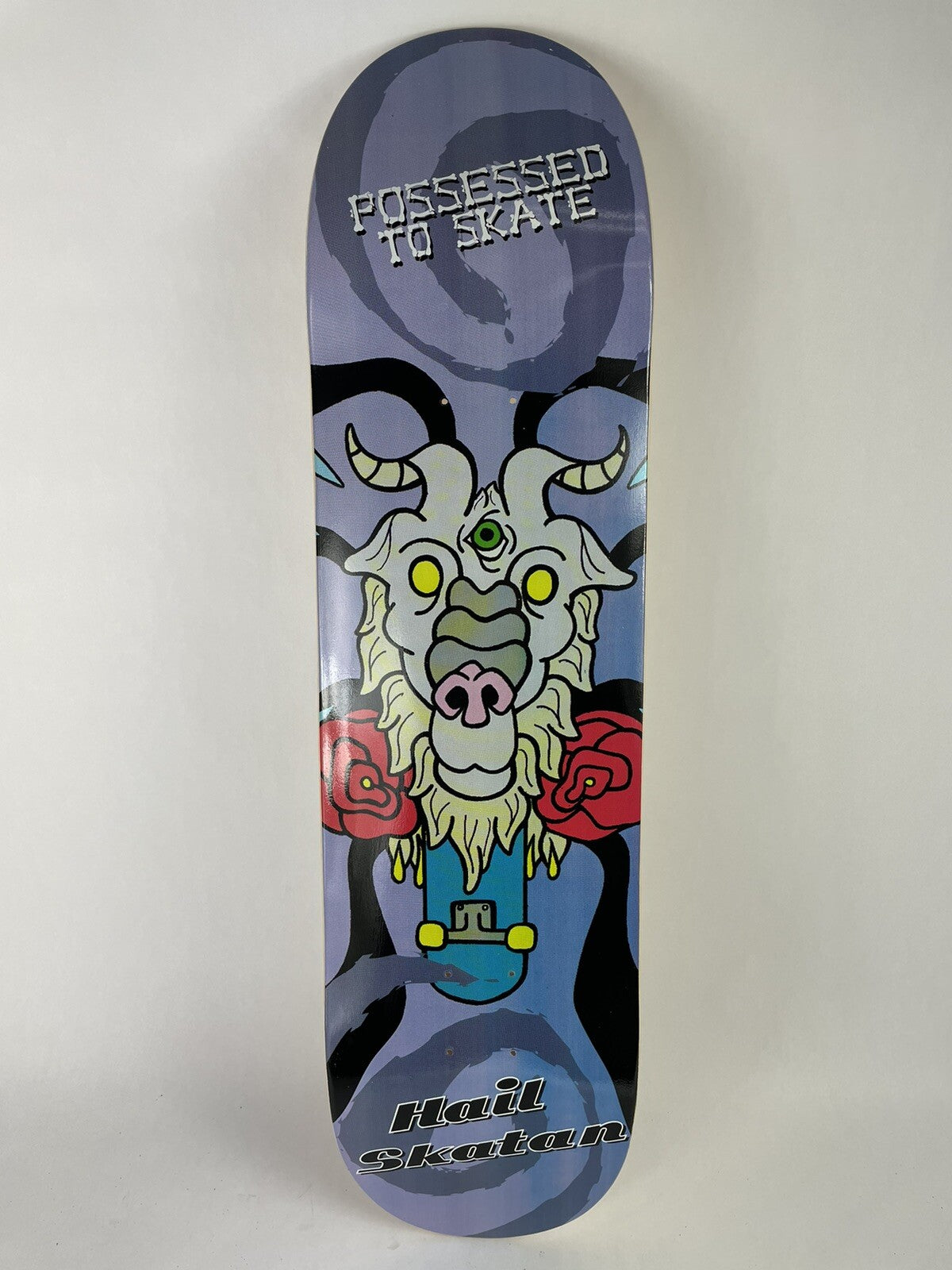 Possessed to Skate Hail Skatan C3 8.5-inch hard rock Canadian maple skateboard deck with premium graphic.