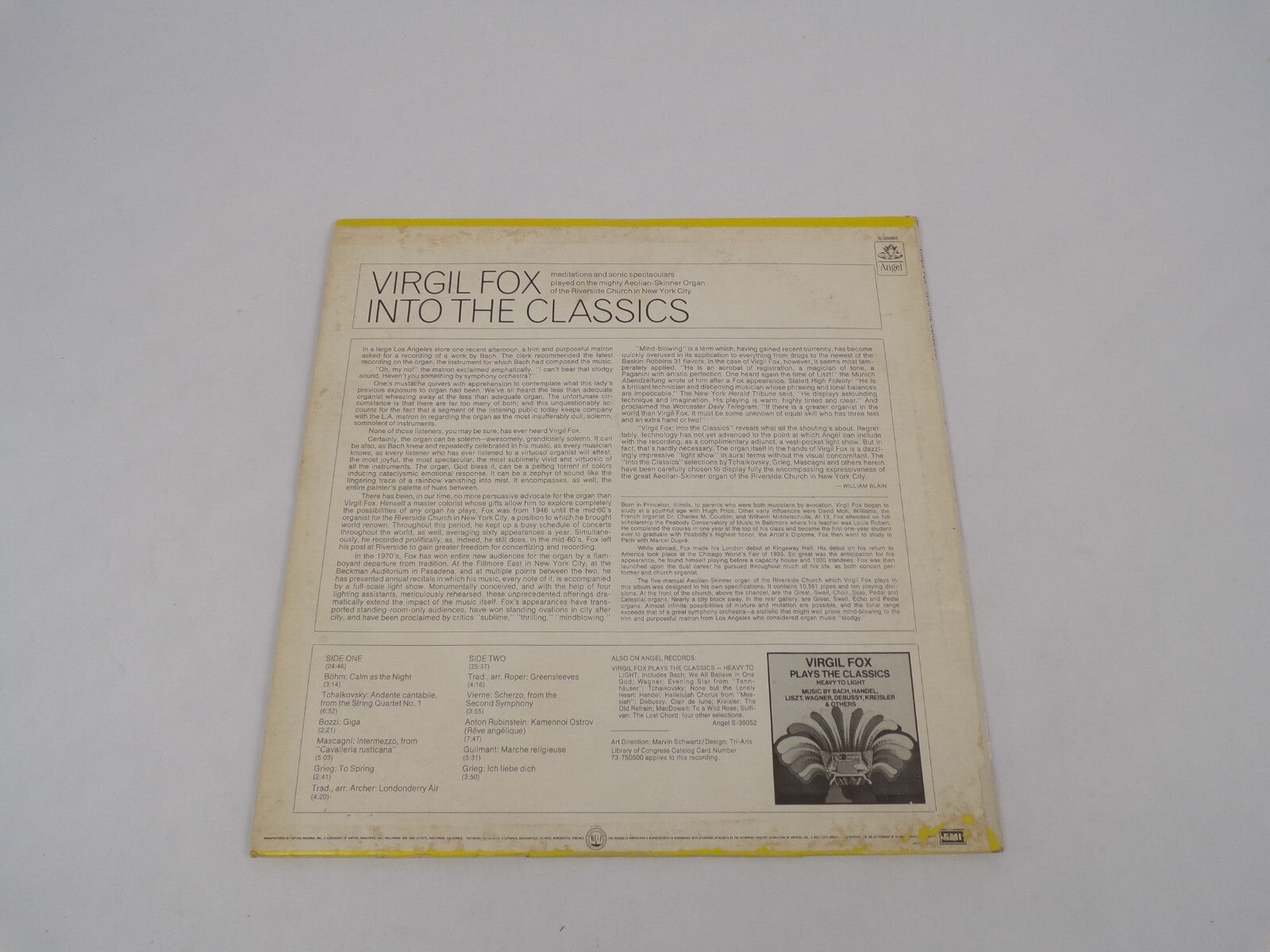 Virgil Fox Into The Classics Meditations And Sonic Spectaculars Vinyl Record