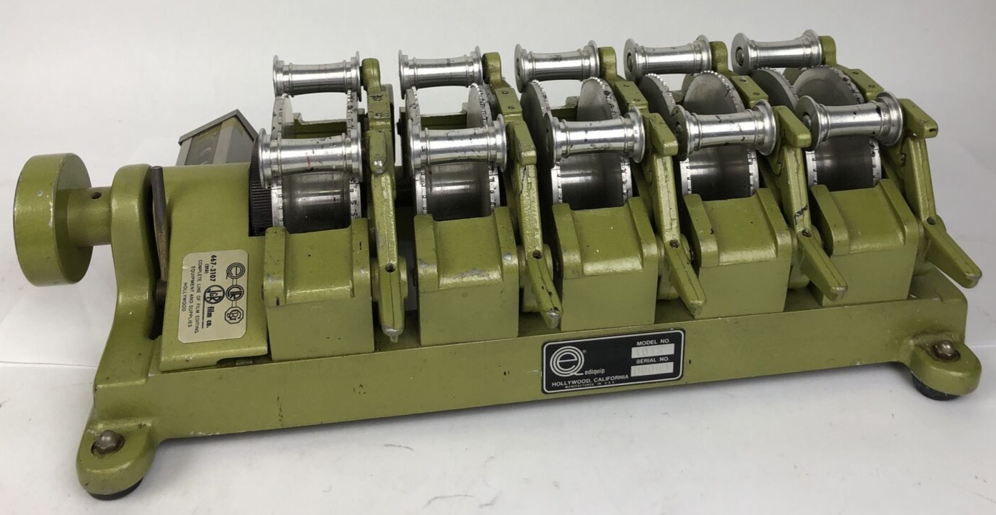 Ediquip # 1045 35mm 5 Gang J&R Film Co. Editing Synchronizer Vintage Hollywood