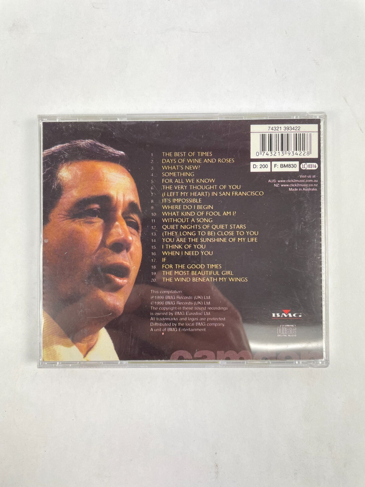 The Love Collection Perry Como The Best Of Times Days Of Wine And Roses WhaCD#72