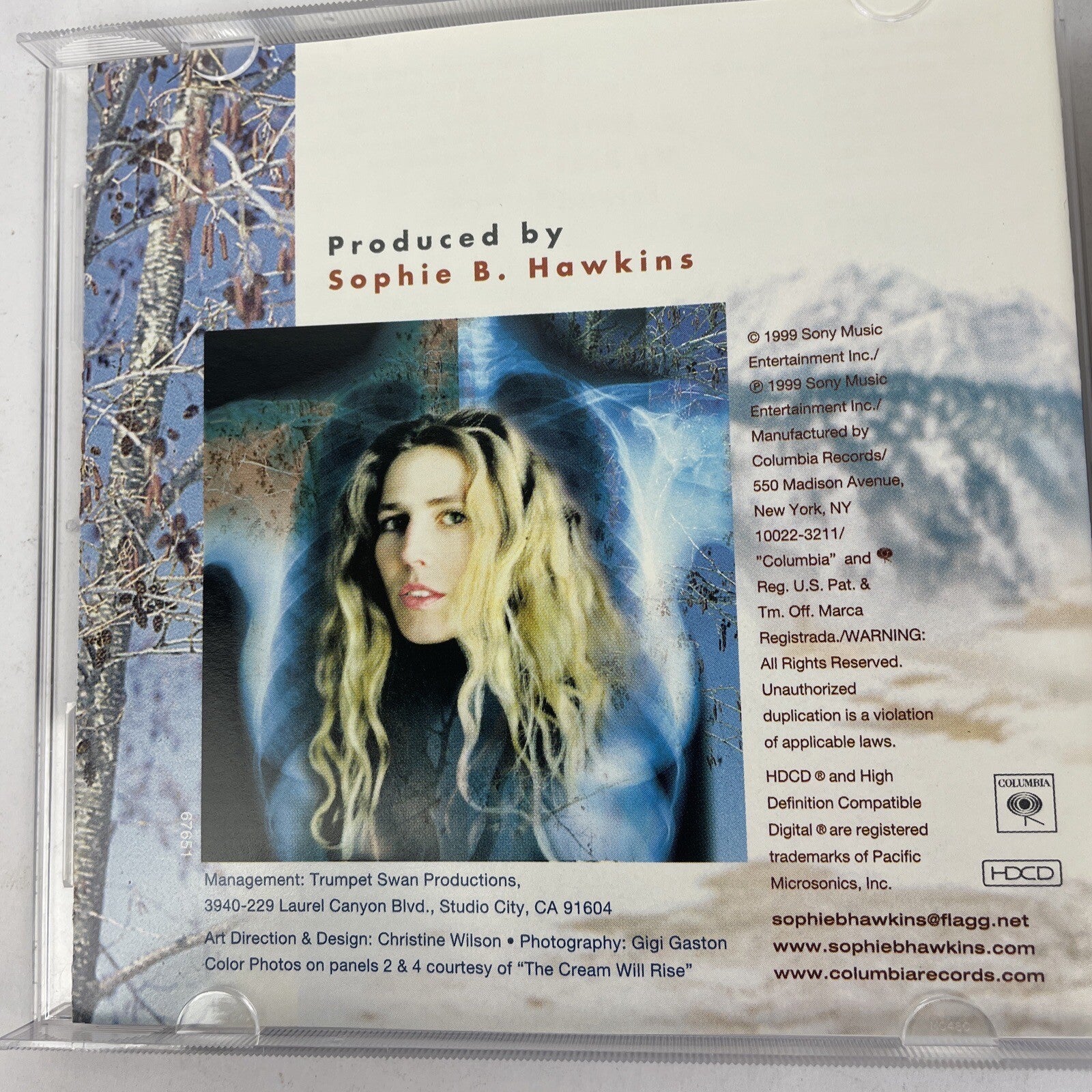 2 x Sophie B. Hawkins - Timbre  1999 Sony - WHALER 1994 Sony - Digital Audio CD