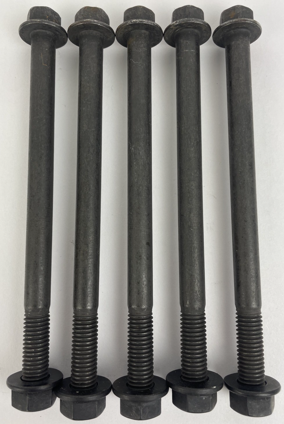 5 x Class 10.9  M10-1.50 Flange Bolt, Black Phosphate Steel 160 mm 6" w Hex Nut